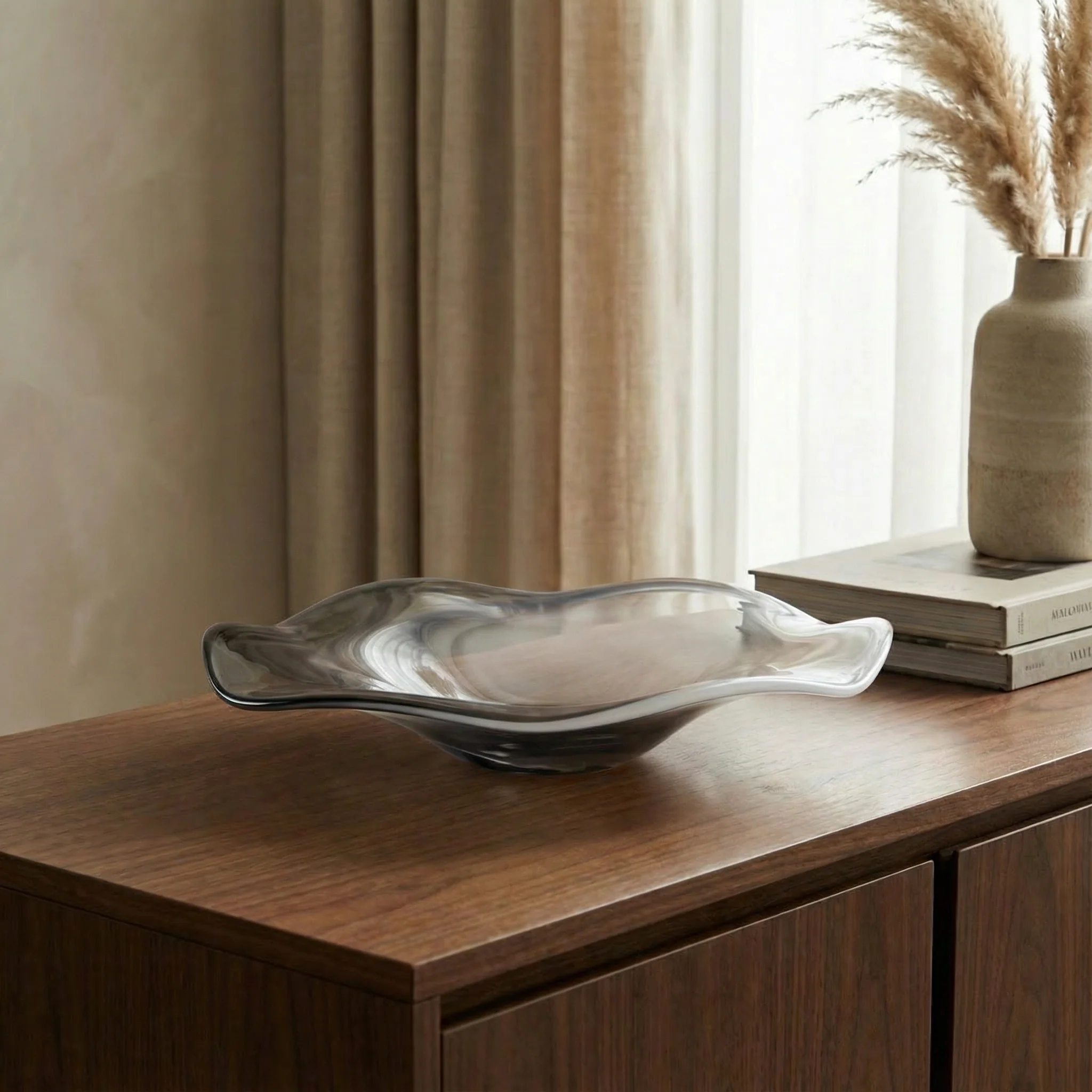 Coupelle décorative en verre soufflé Alaska 41 cm - Image 2