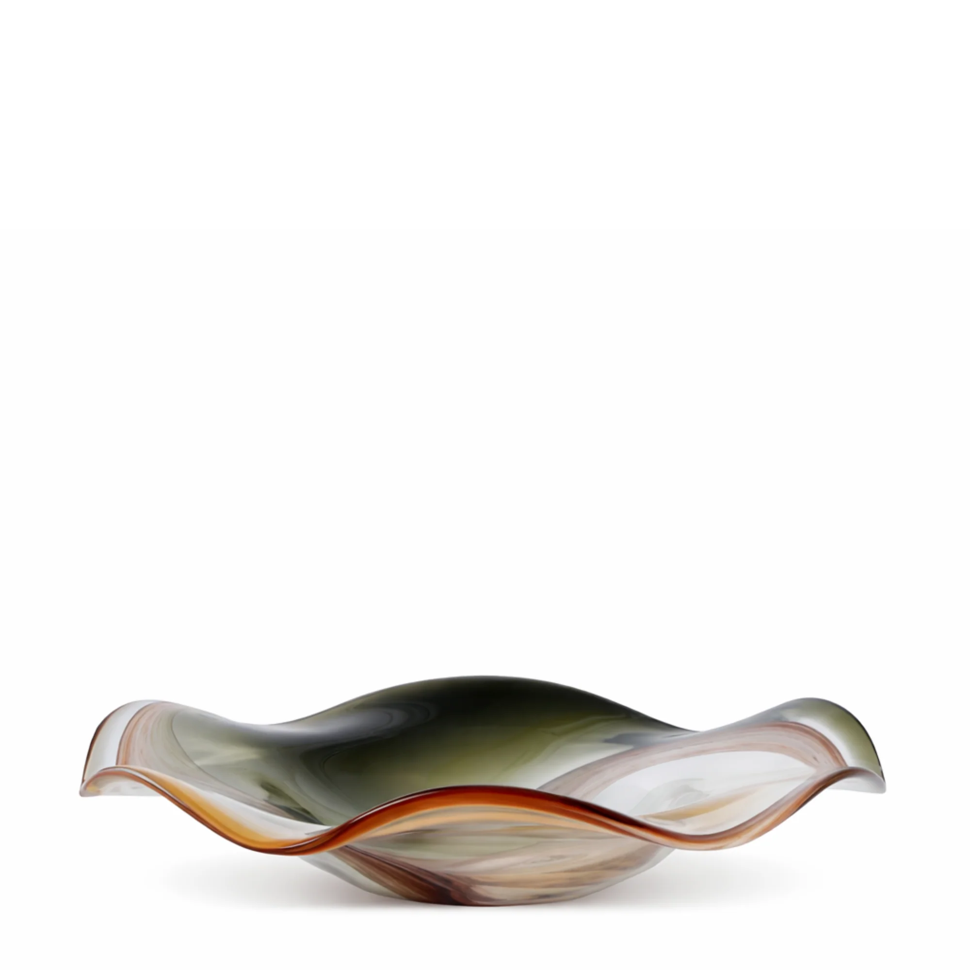 Coupelle décorative en verre soufflé Olivine 41 cm - Image 4