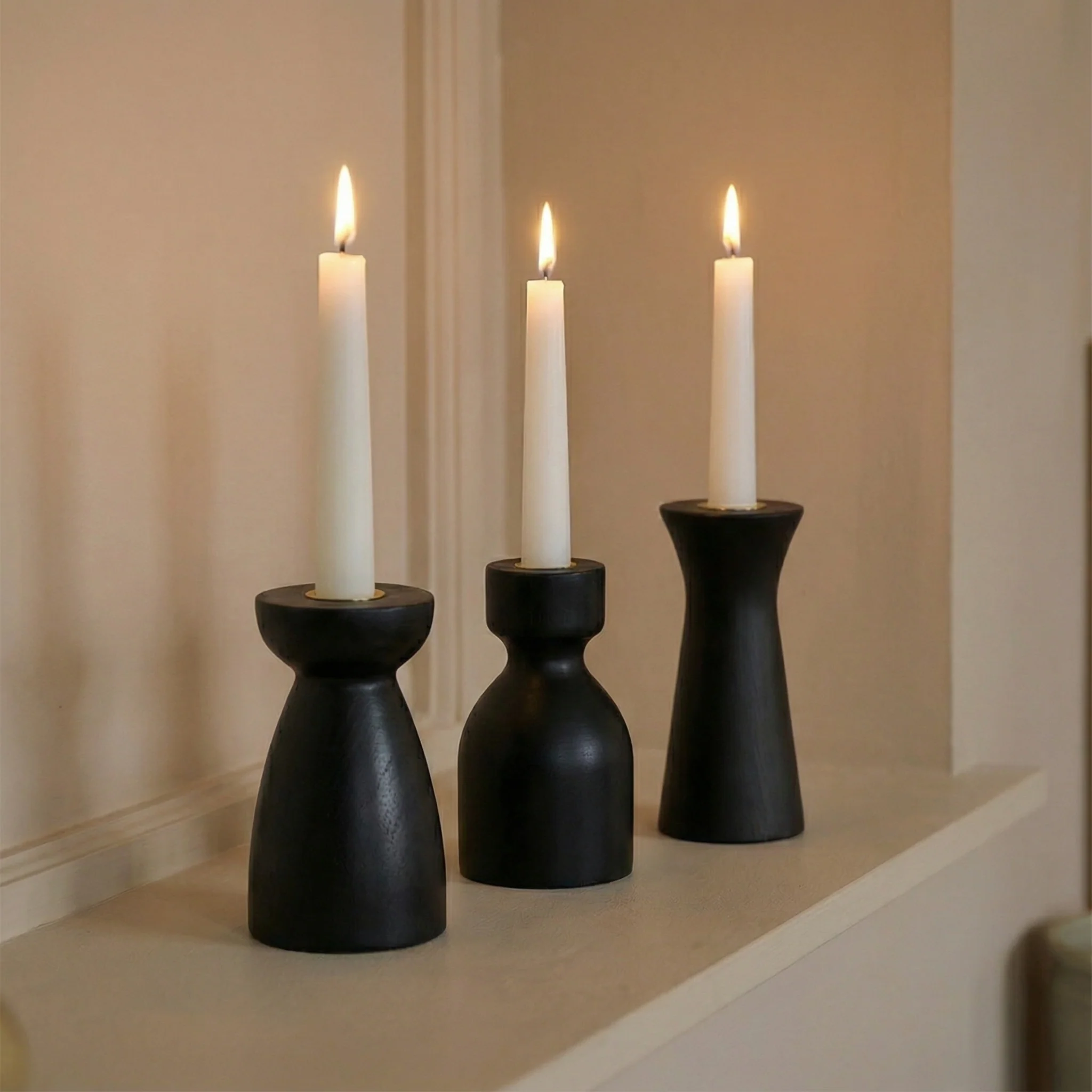 Bougeoir en bois Elya - Image 5
