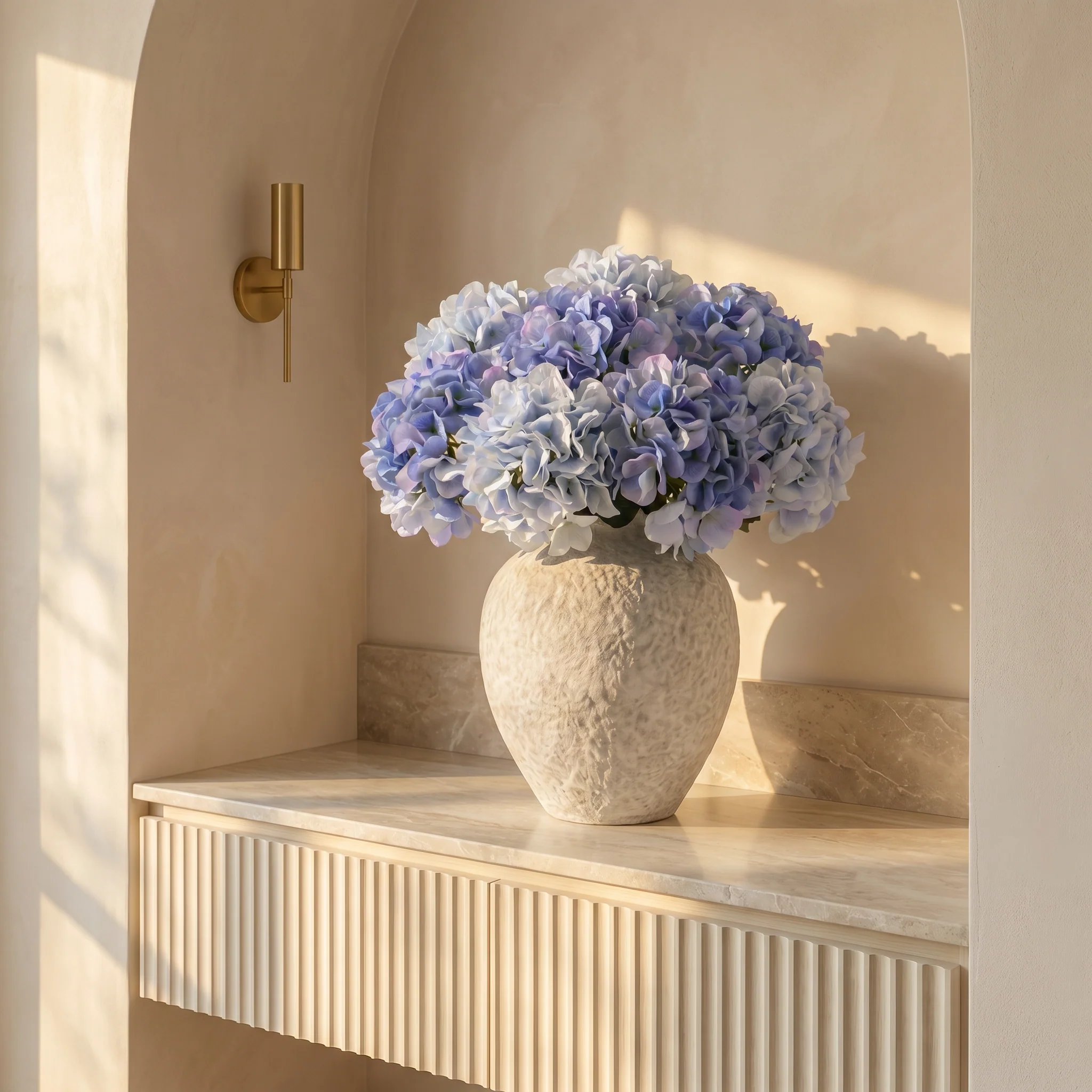 Bouquet d’Hortensia bleu 9 tiges - Image 2