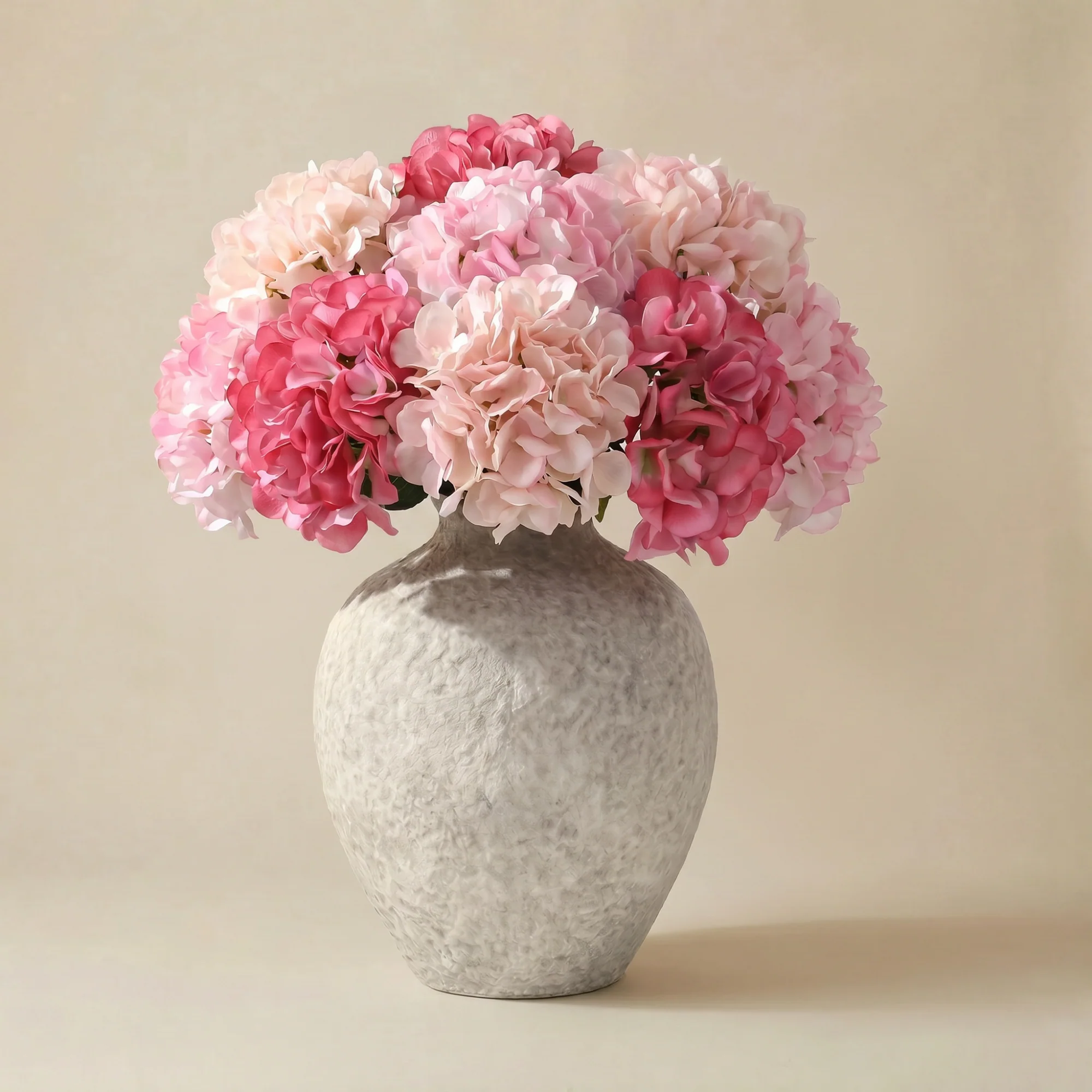 Bouquet d’Hortensia rose 9 tiges
