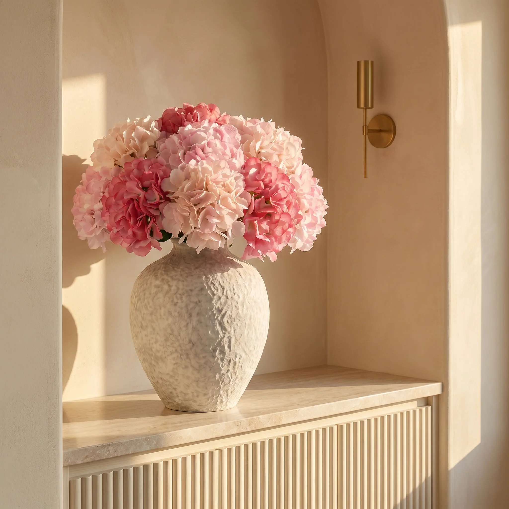 Bouquet d’Hortensia rose 9 tiges - Image 2