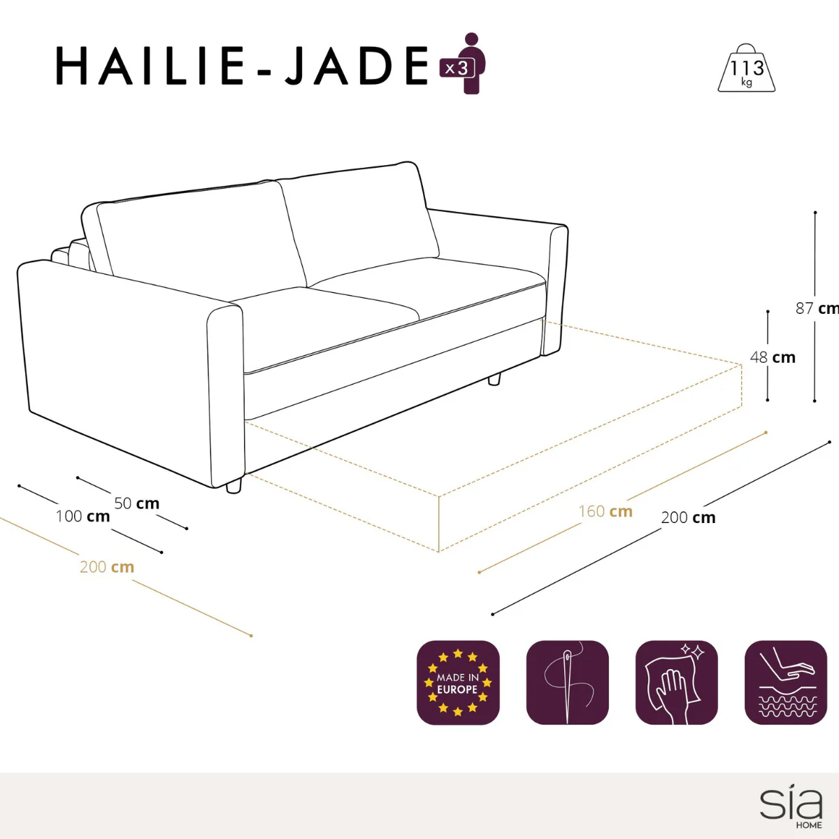 Canapé Convertible Hailie-Jade - Image 5
