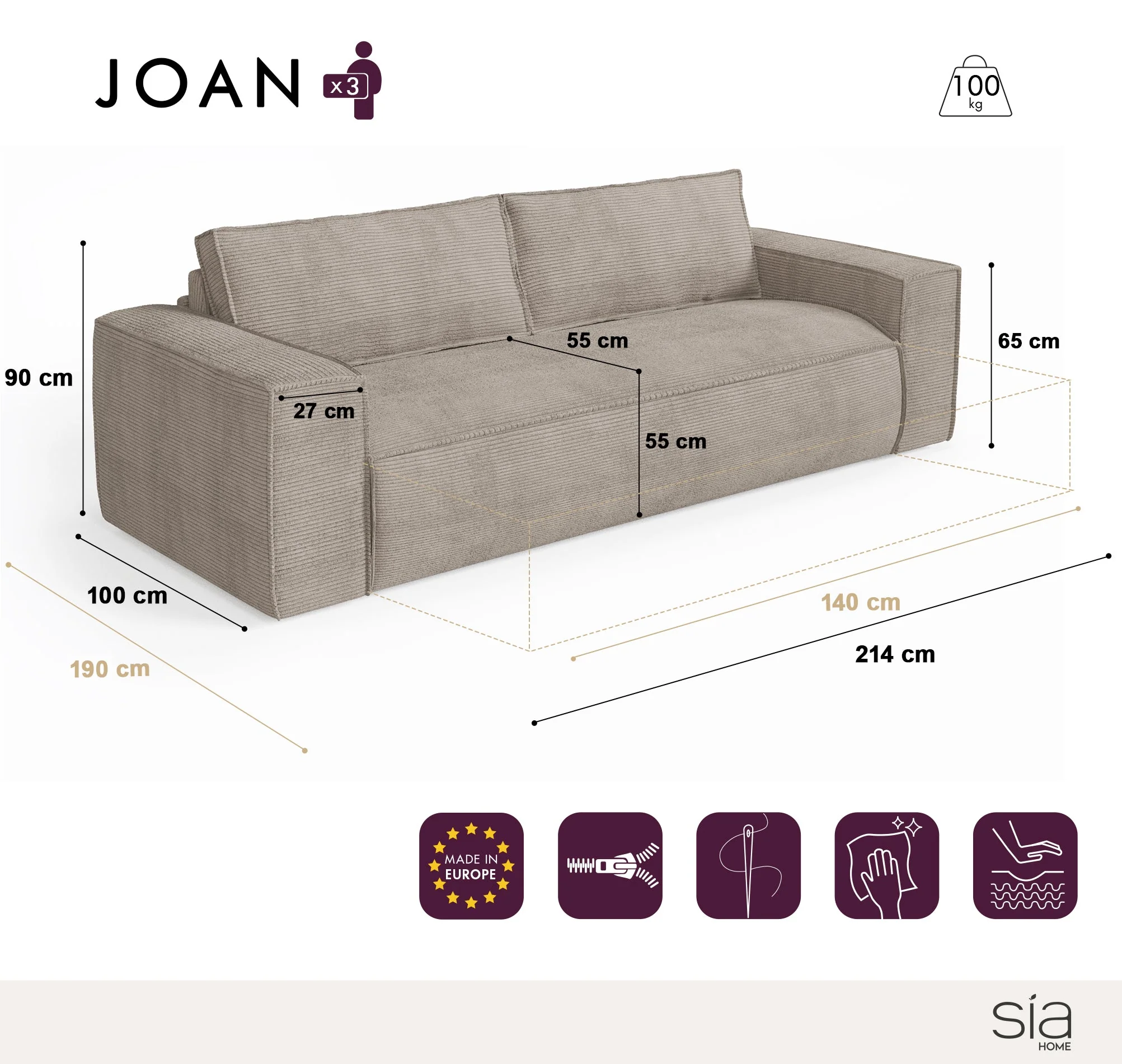 Canapé Convertible Joan - Image 7