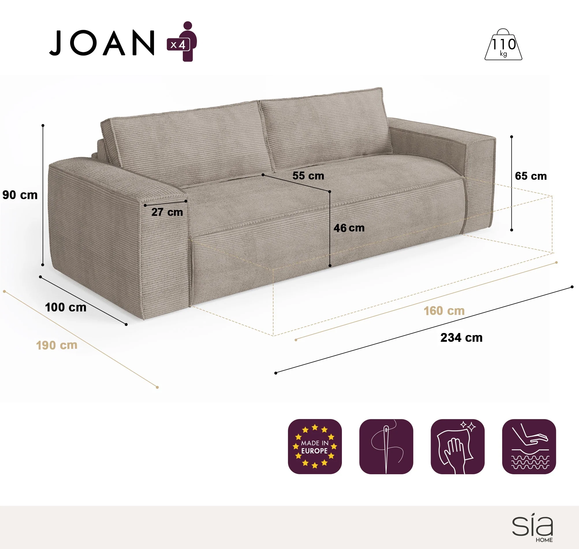 Canapé Convertible Joan - Image 7