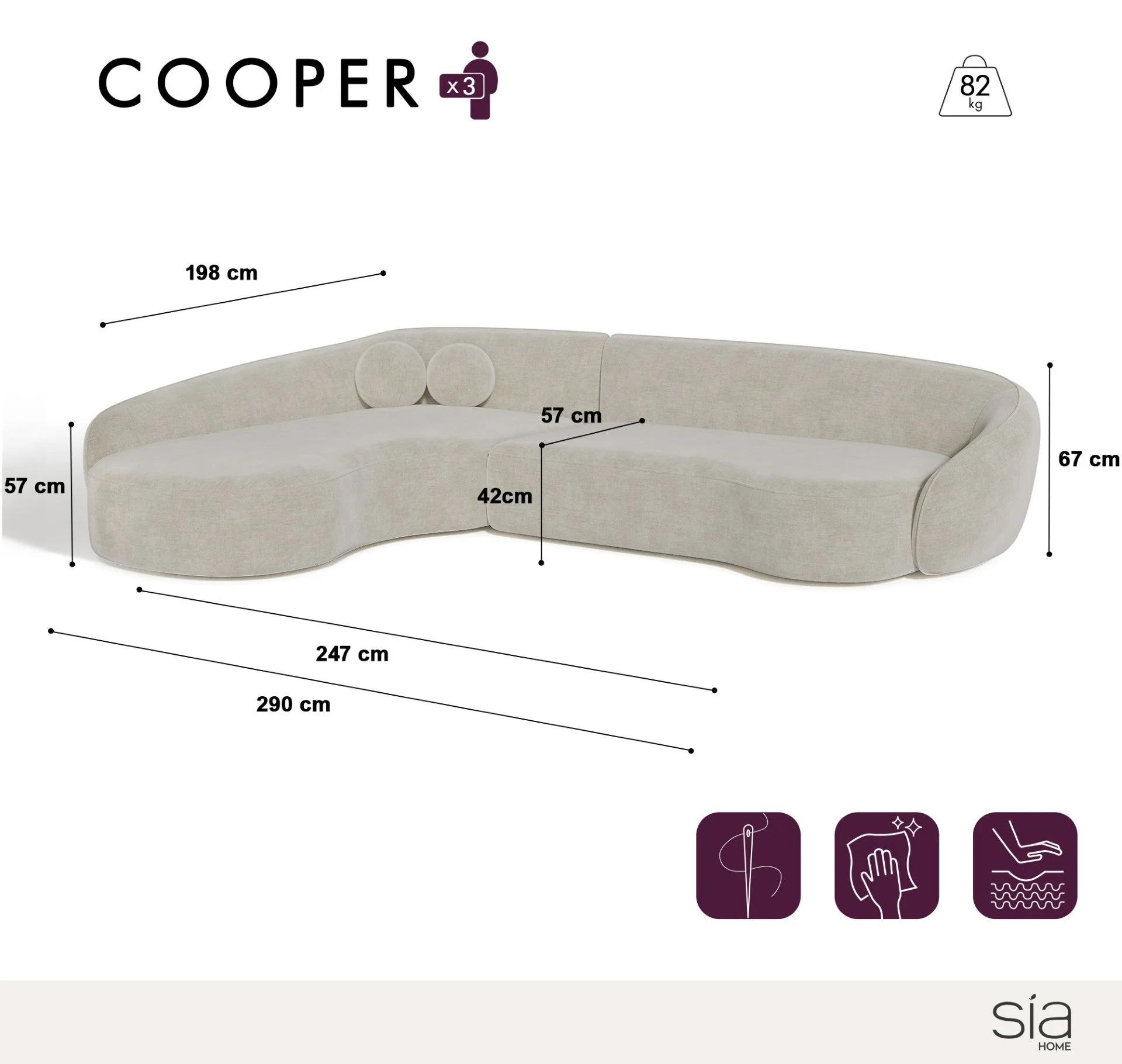 Canapé d'Angle Gauche Cooper - Image 4