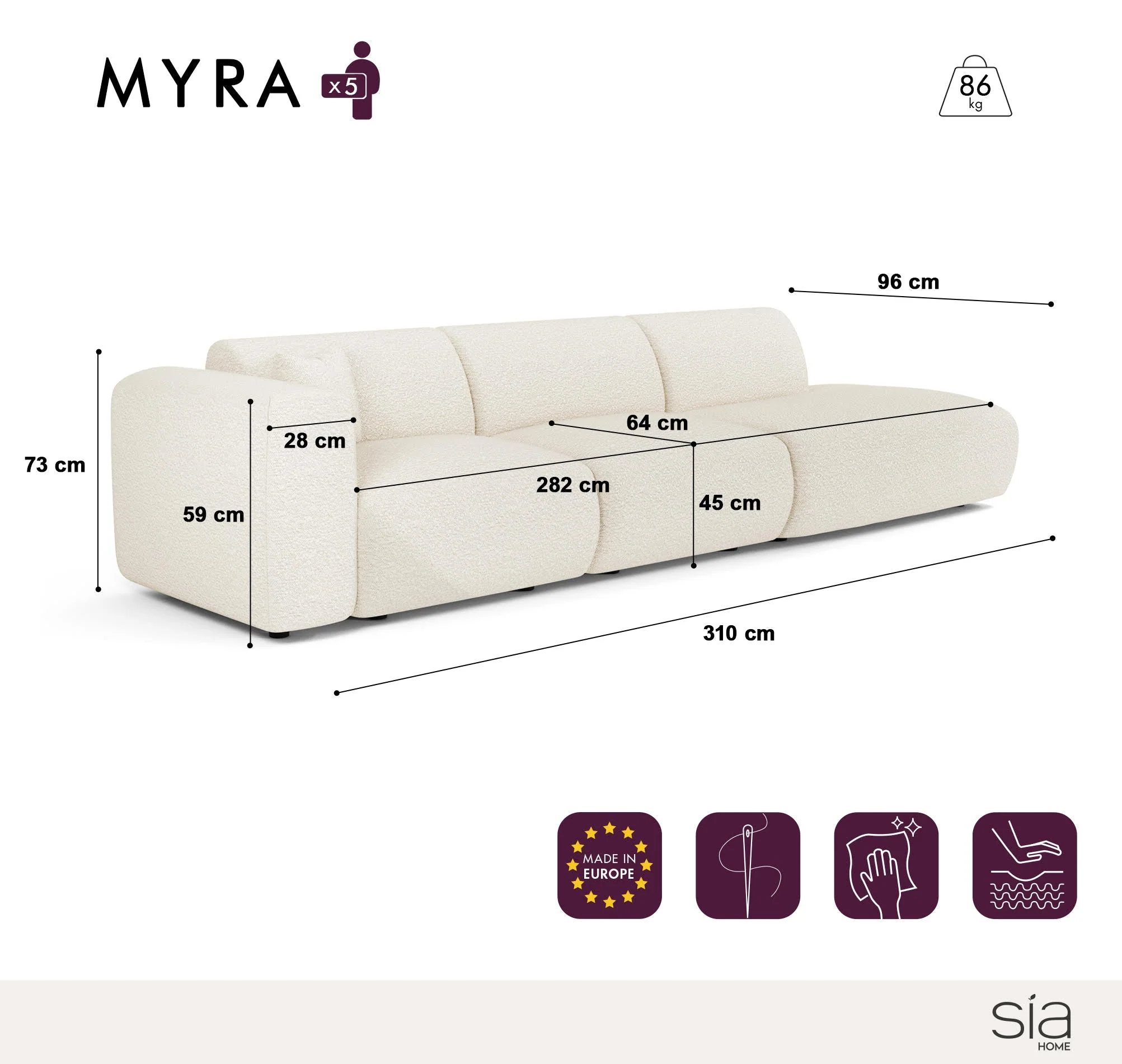 Canapé Gauche Myra - Image 5