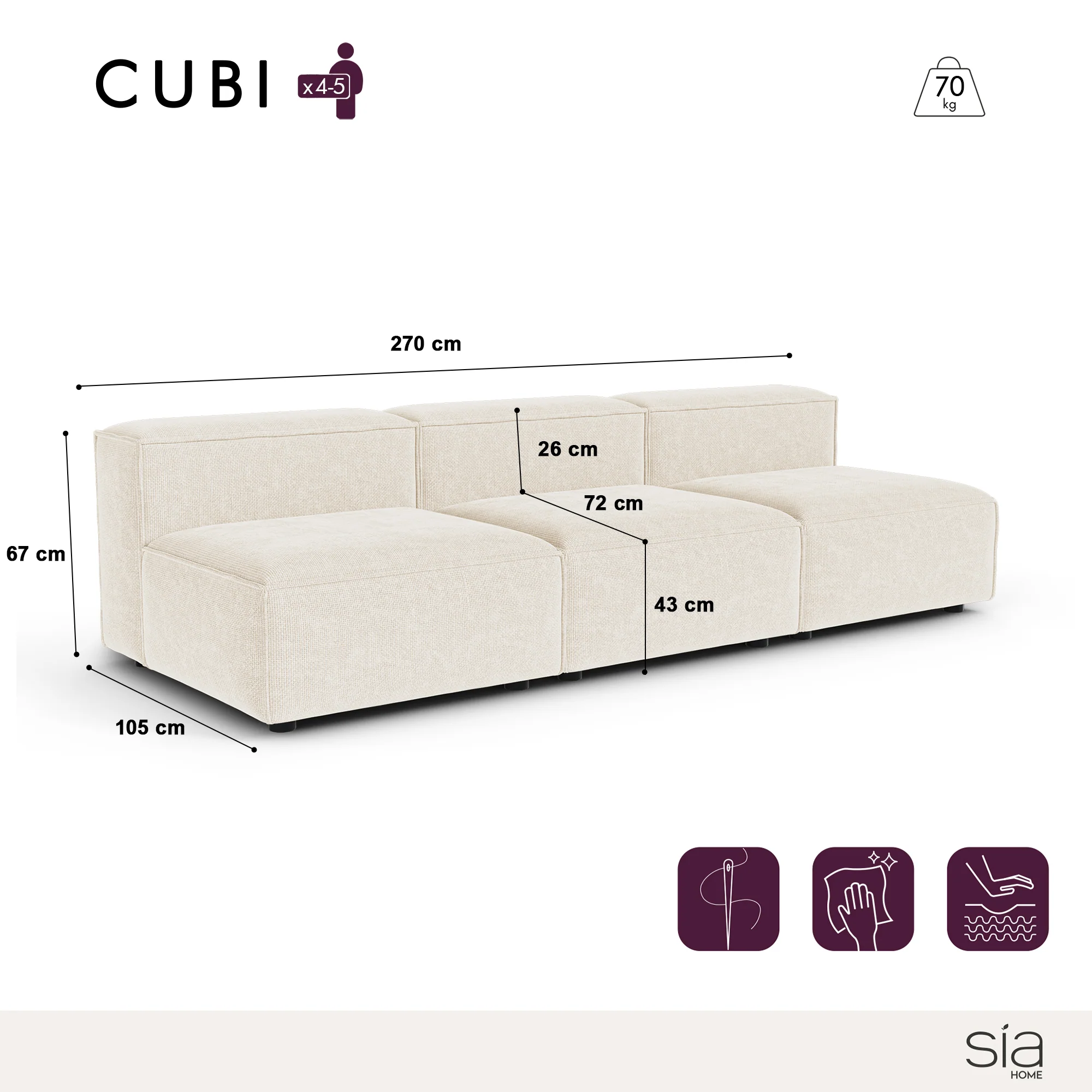 Canapé modulable CUBI - Image 3