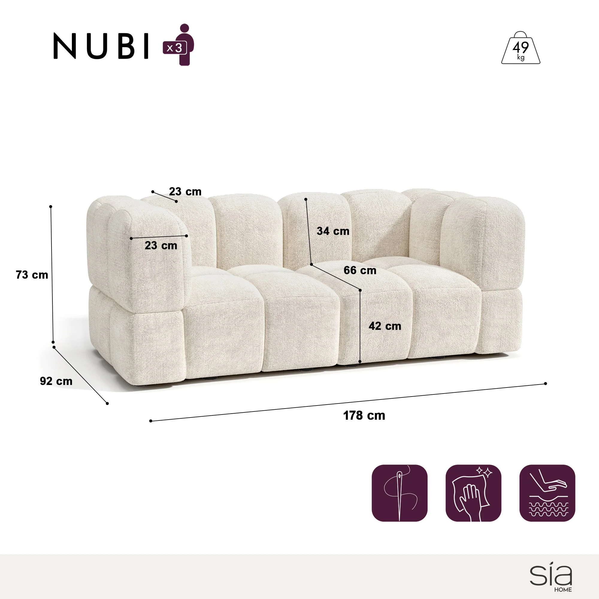 Canapé modulable NUBI - Image 3