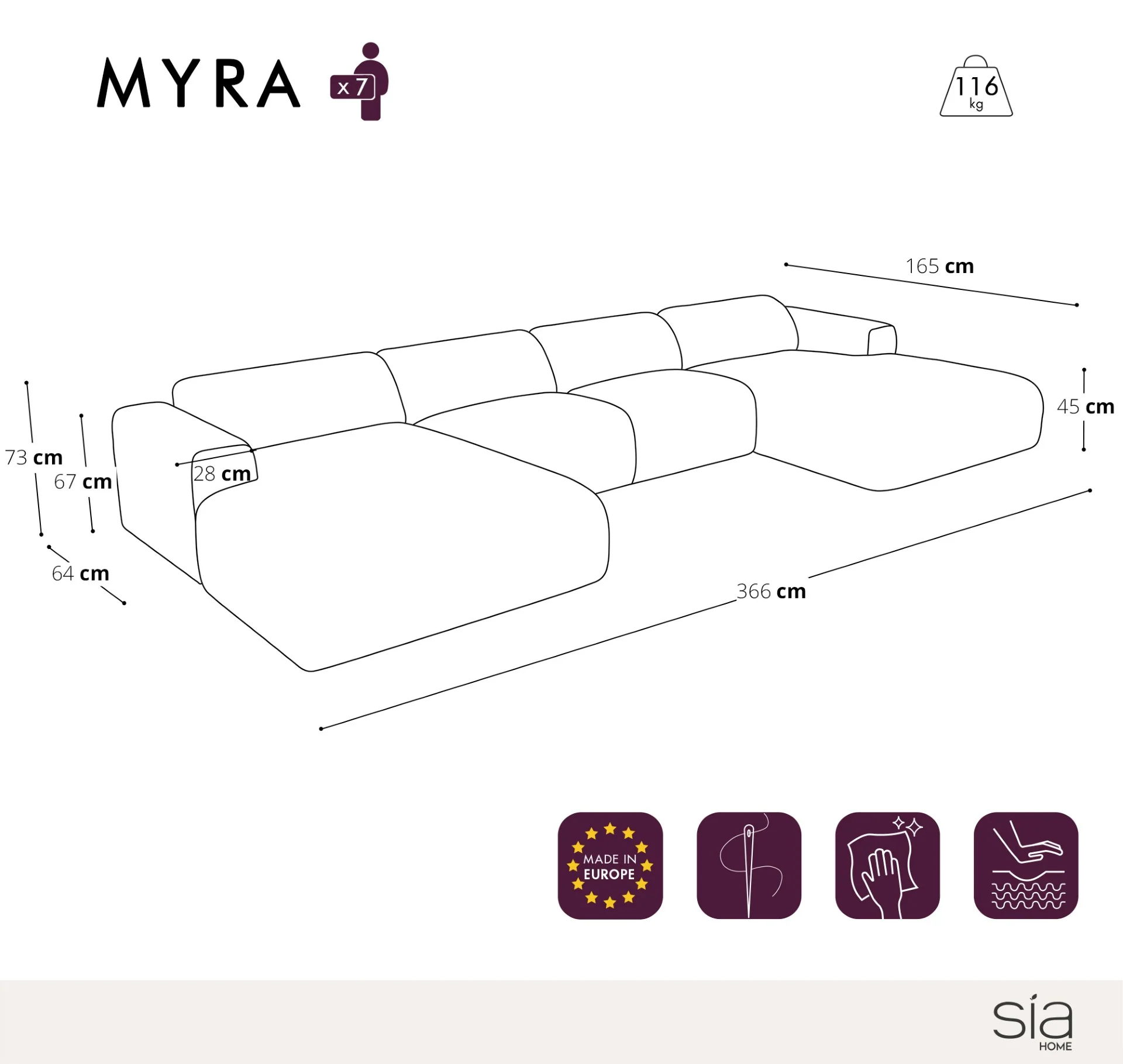 Canapé Symétrique Myra - Image 5