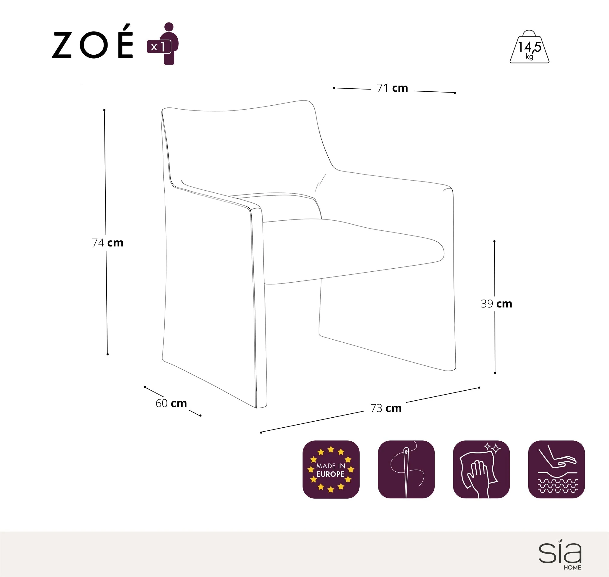 Chaise Zoe - Image 6