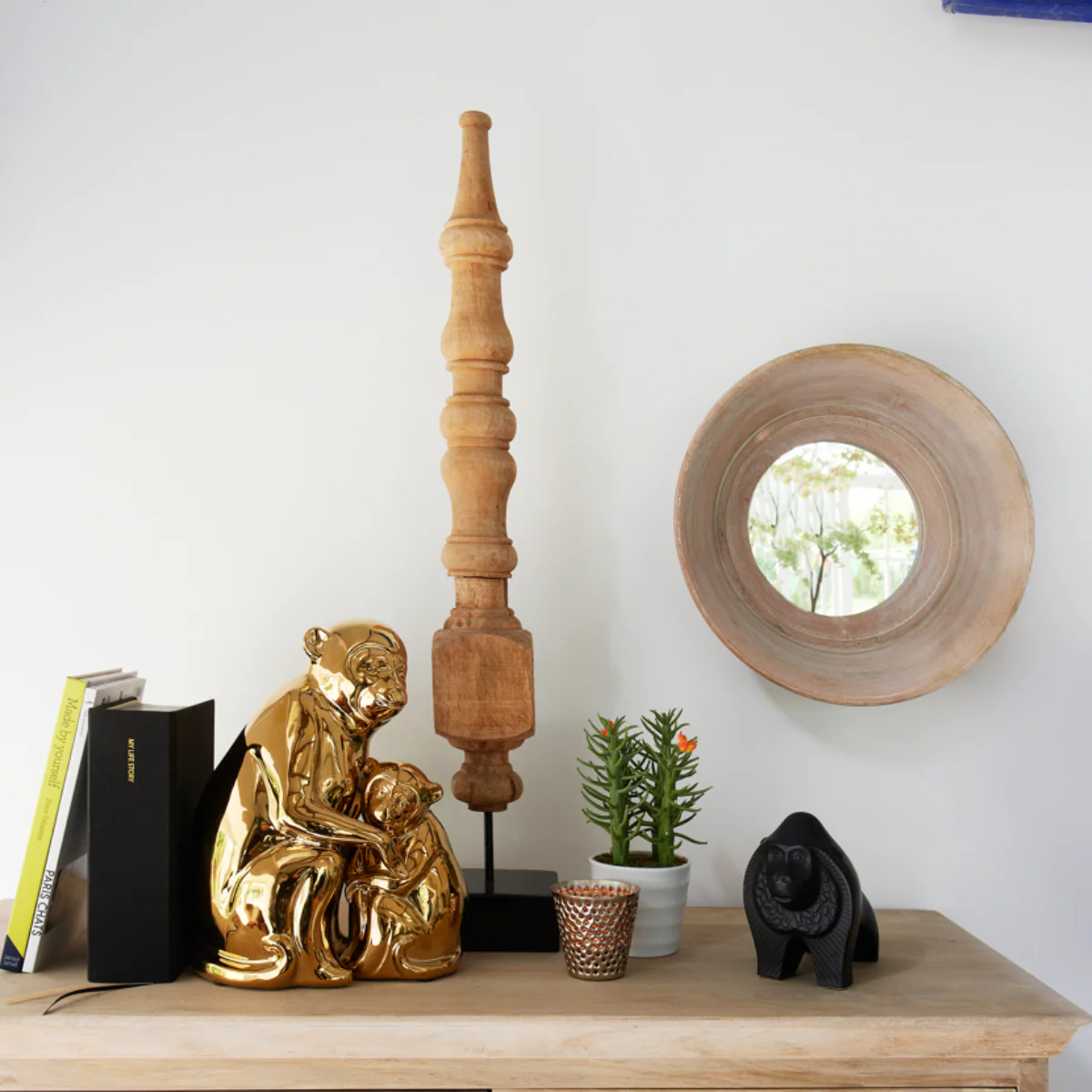 Statue en Bois sur Pied - Image 3