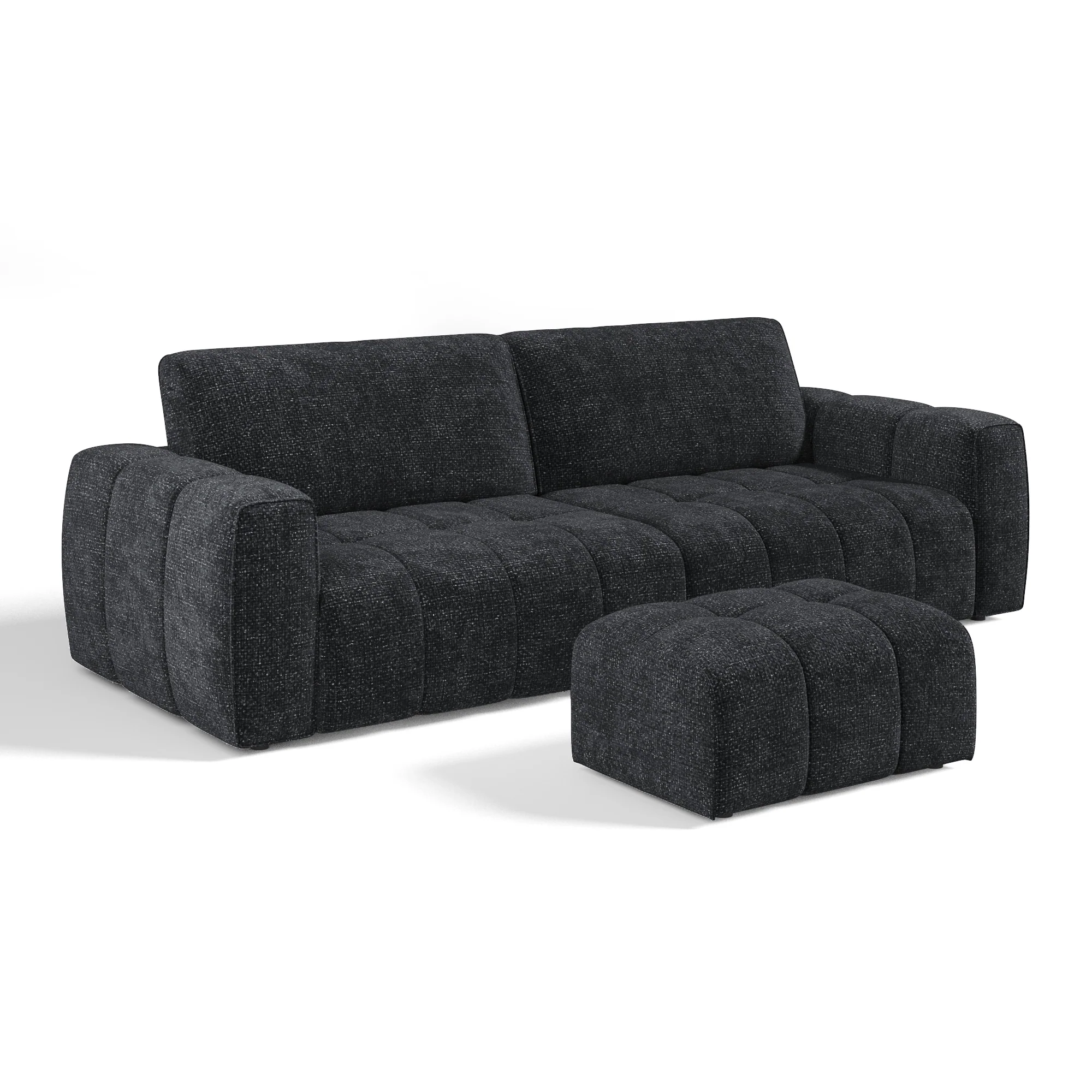 Ensemble Canapé Et Pouf Bari