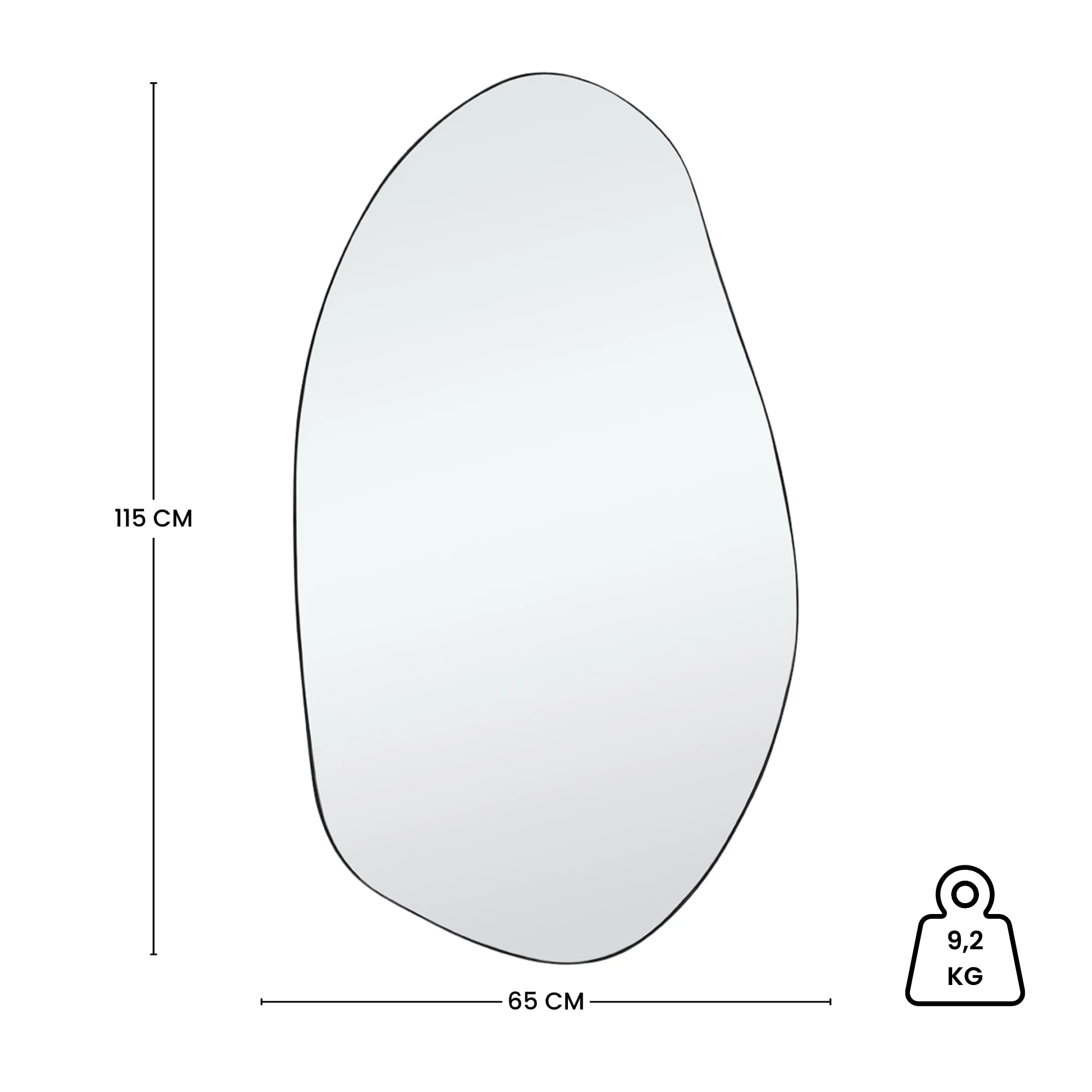 Miroir Organique 115x65cm - Image 9