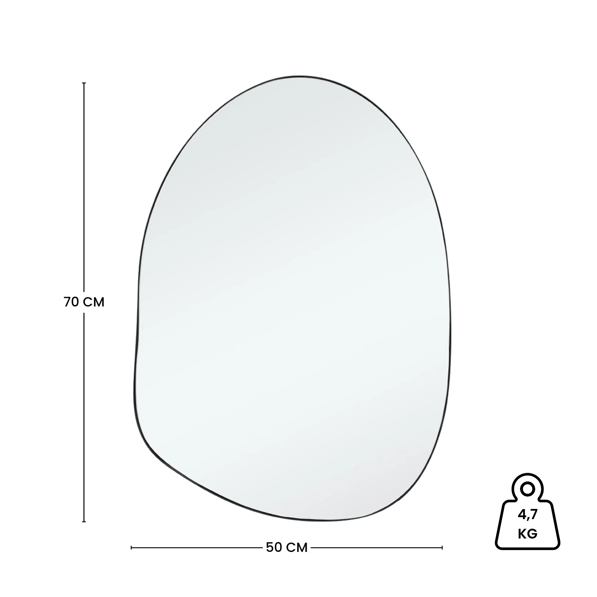 Miroir Organique 70x50cm - Image 9