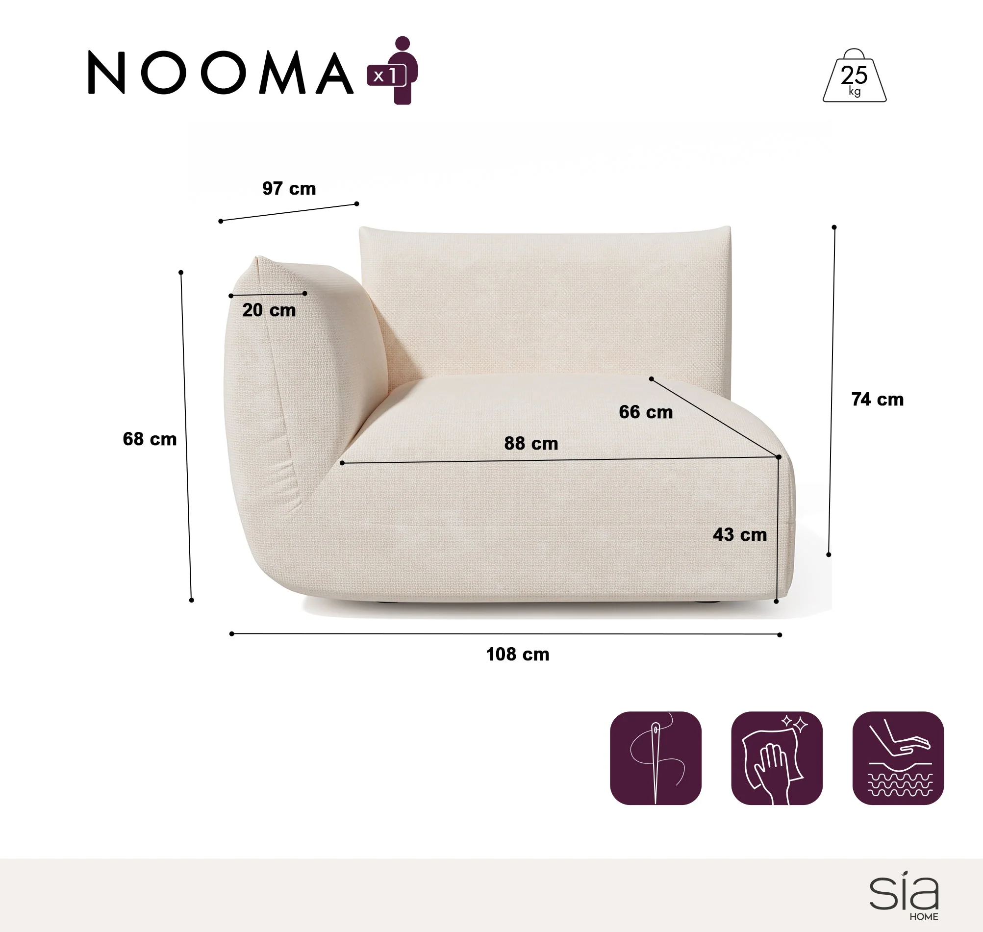 Module d'angle gauche Nooma - Image 4