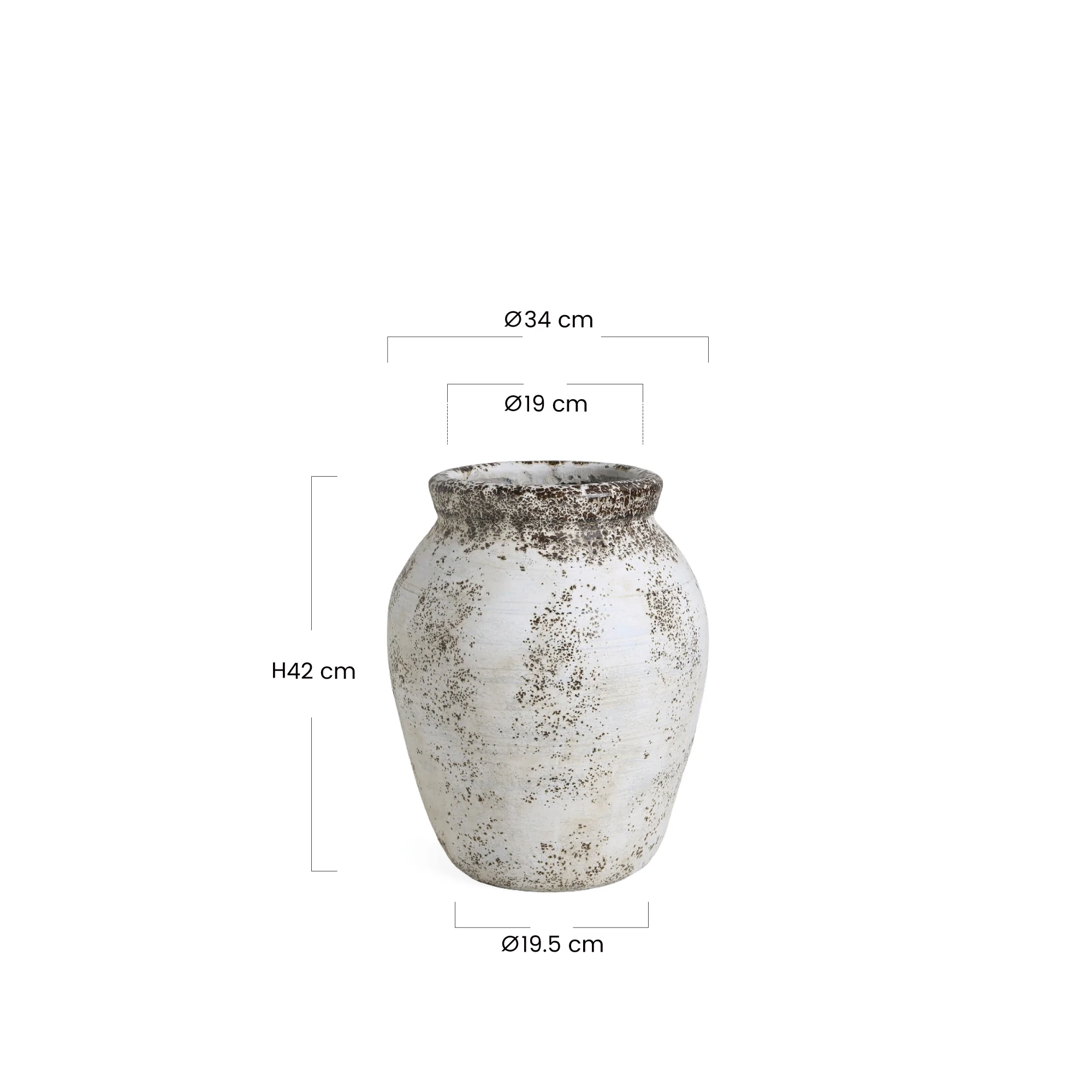 Cache-Pot Antica col droit 42 cm - Image 6