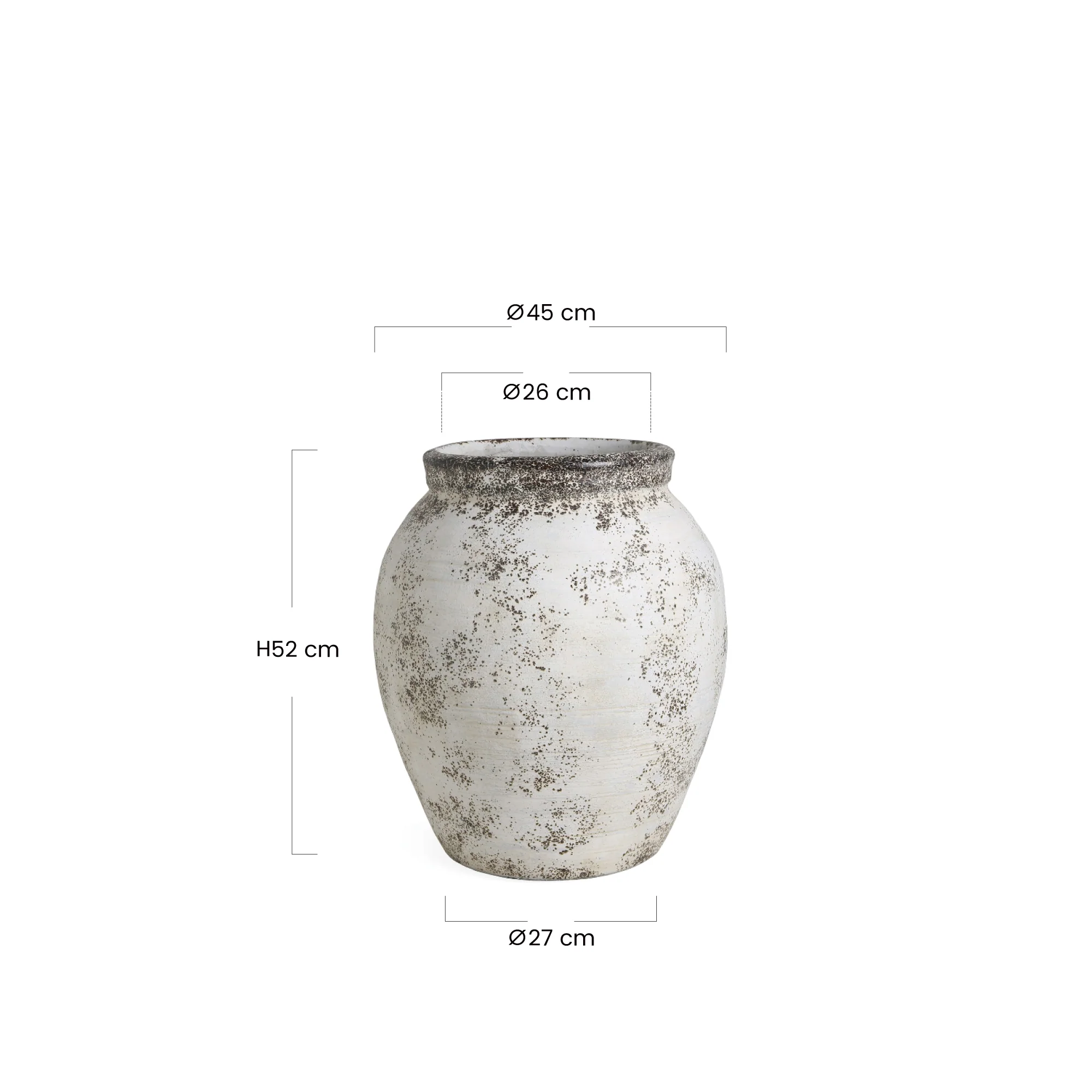 Cache-Pot Antica col droit 52 cm - Image 6