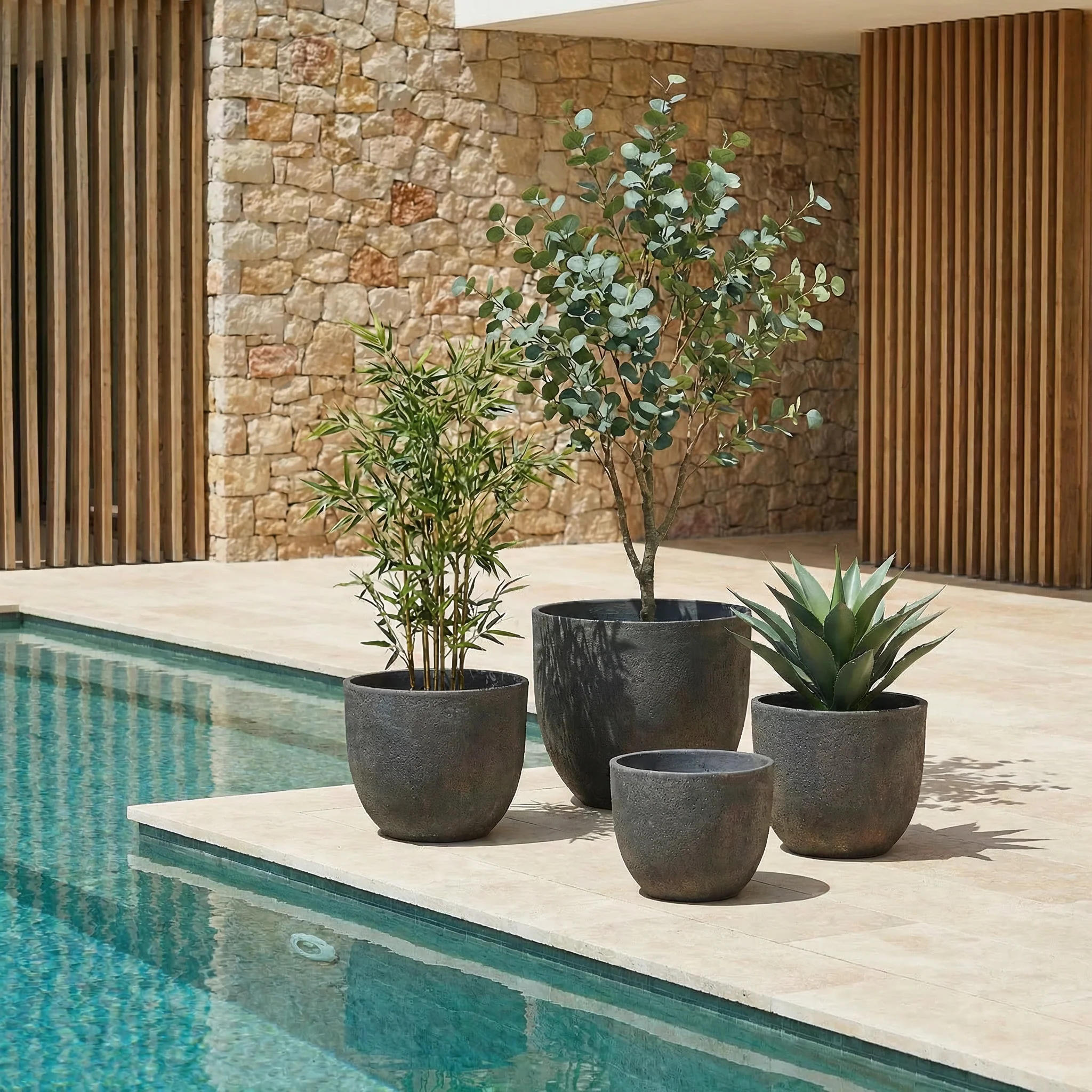 Cache-Pot Terra arrondi 25 cm - Image 12