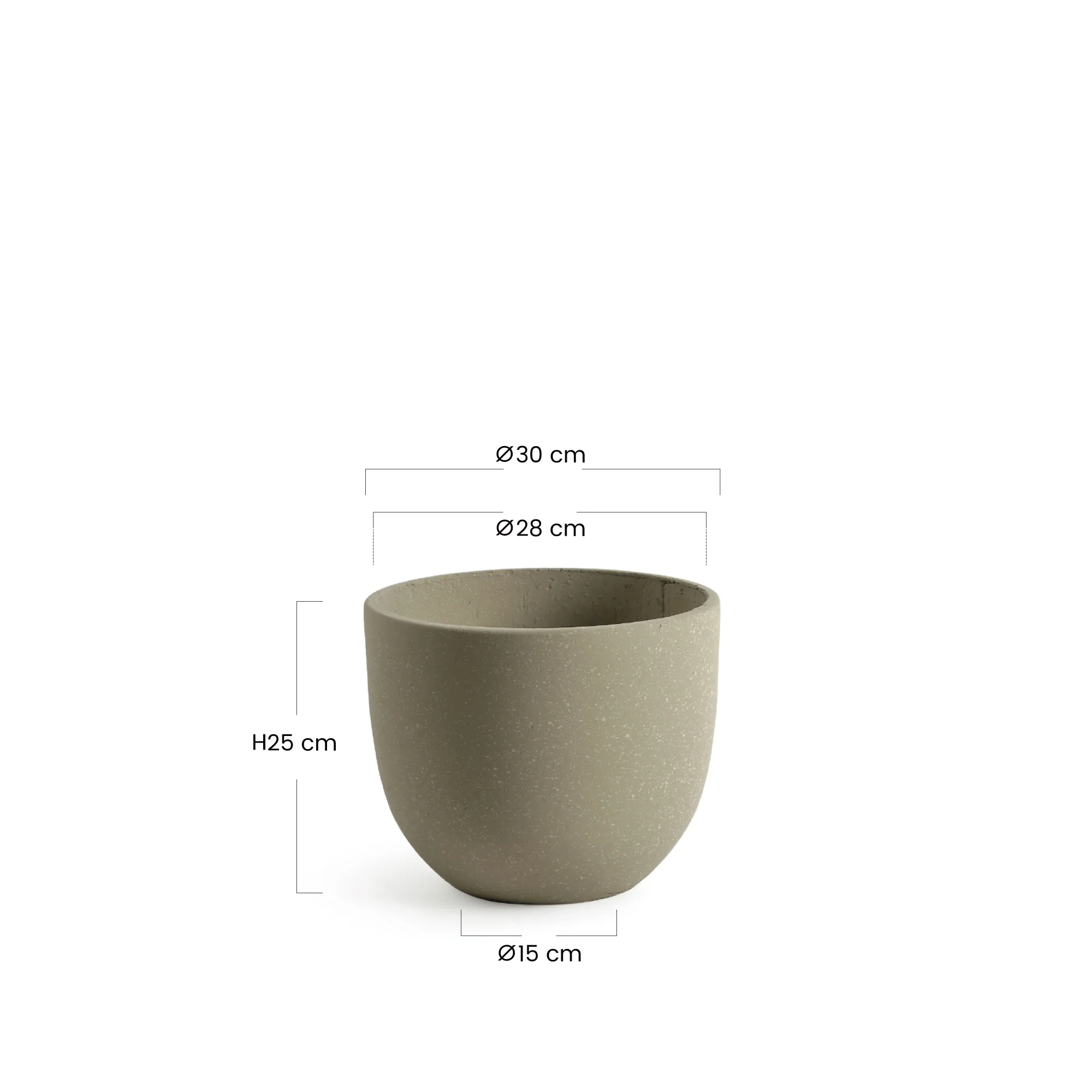 Cache-Pot Terra arrondi 25 cm - Image 30