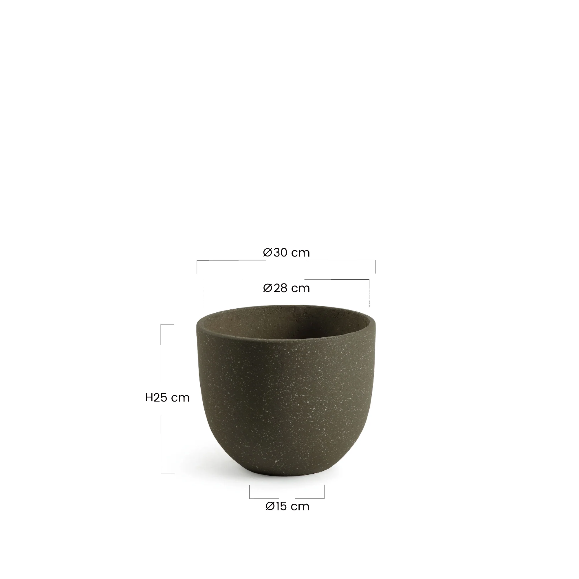 Cache-Pot Terra arrondi 25 cm - Image 35