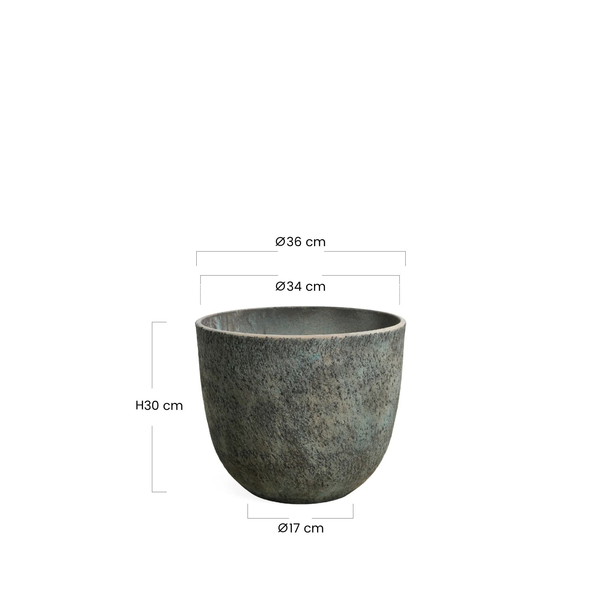 Cache-Pot Terra arrondi 30 cm - Image 10