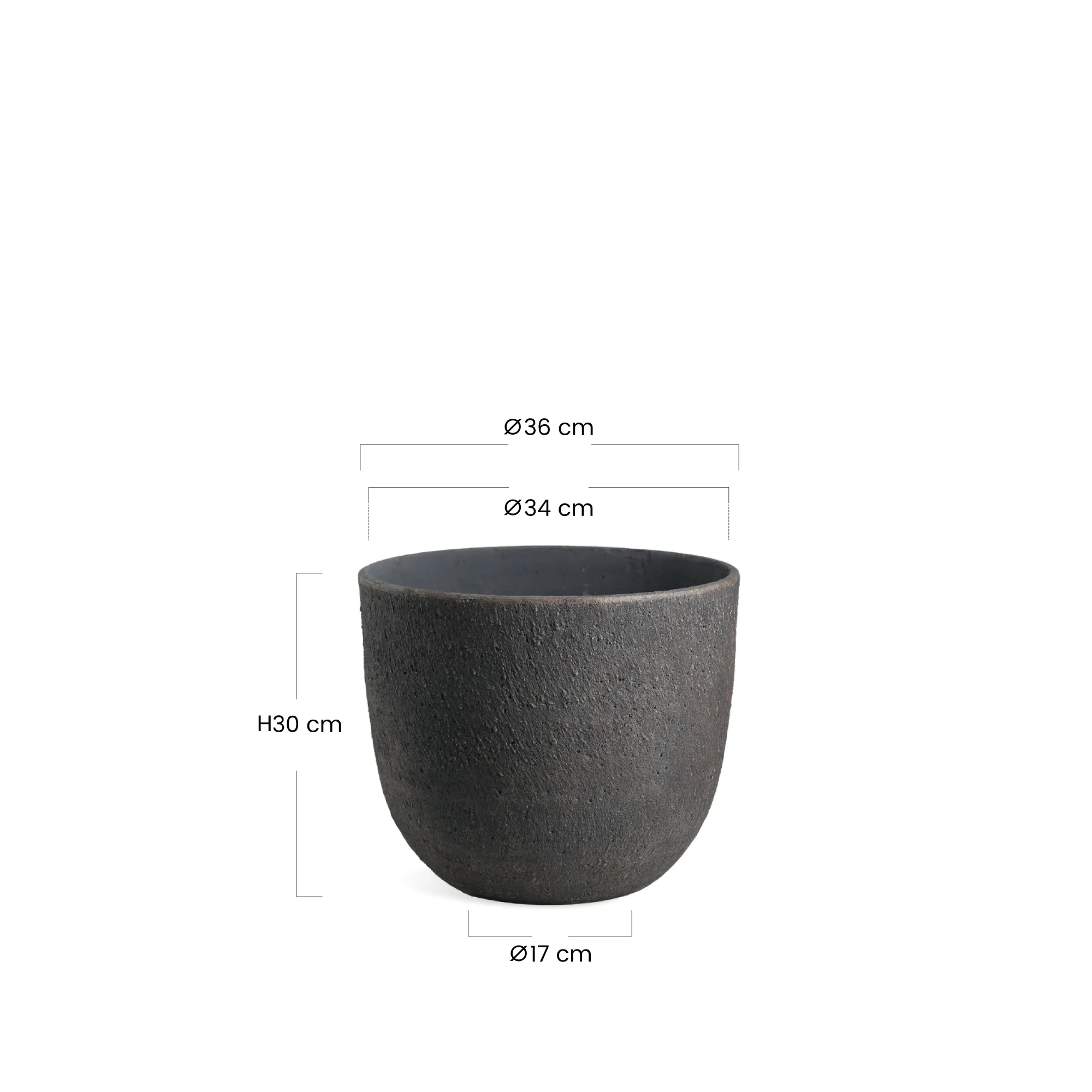 Cache-Pot Terra arrondi 30 cm - Image 16