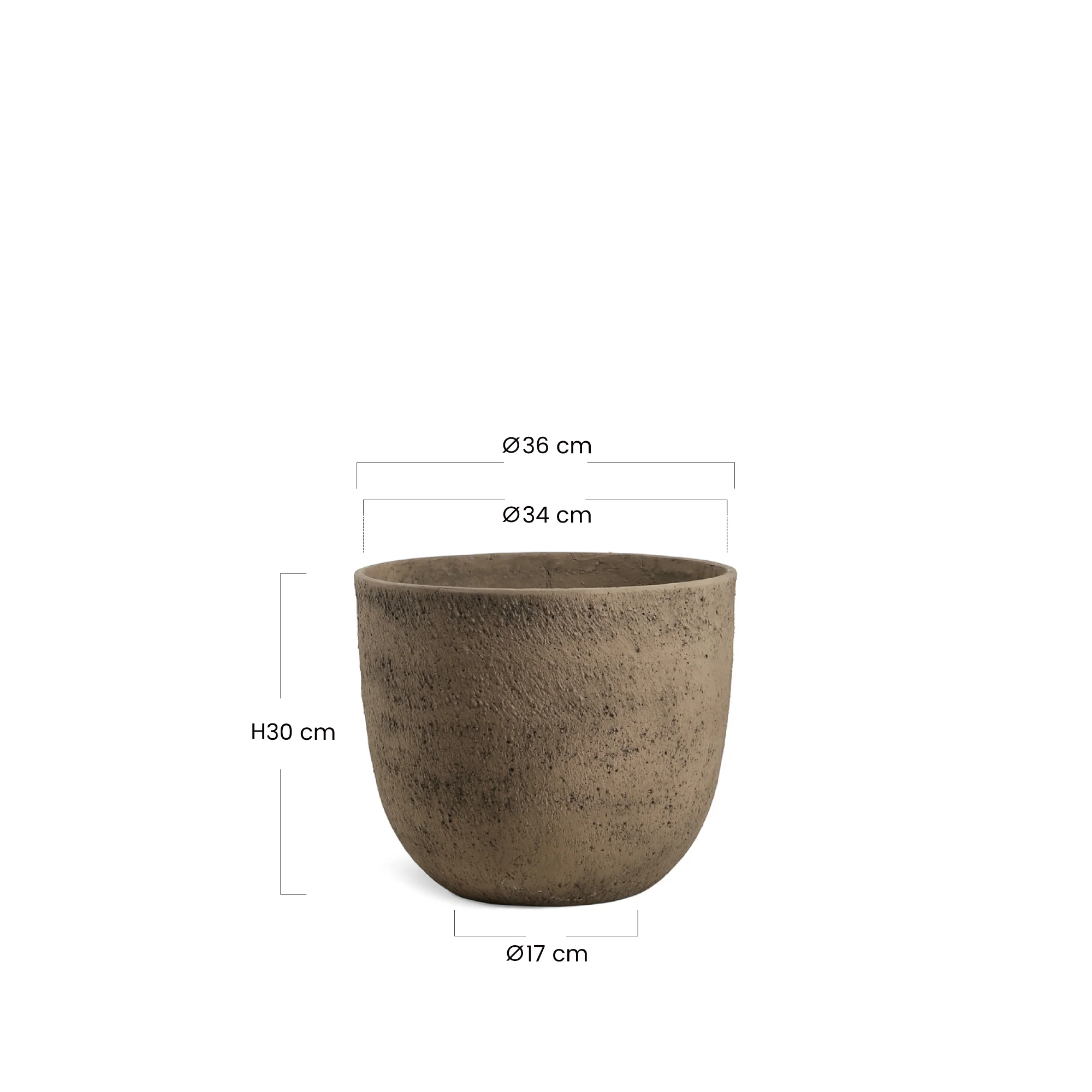 Cache-Pot Terra arrondi 30 cm - Image 21