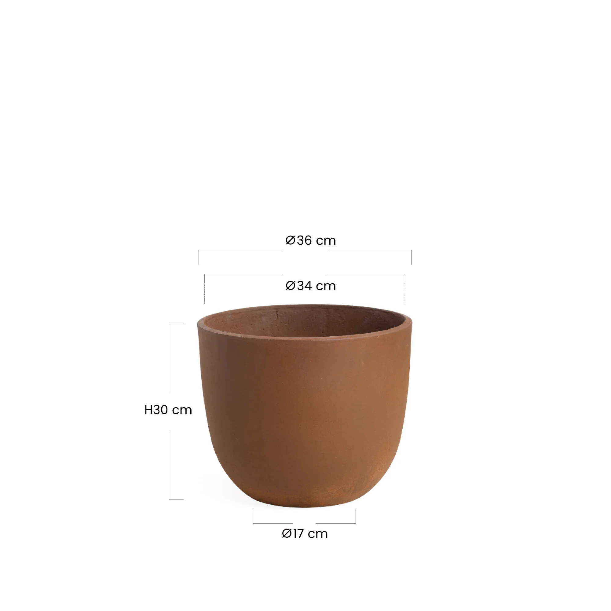 Cache-Pot Terra arrondi 30 cm - Image 26