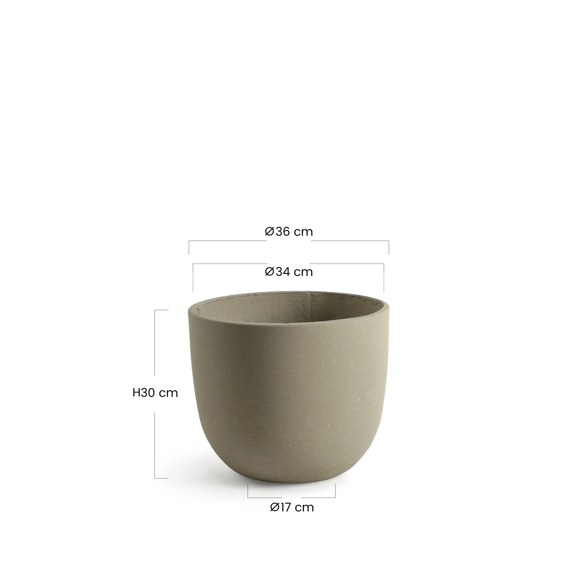 Cache-Pot Terra arrondi 30 cm - Image 31