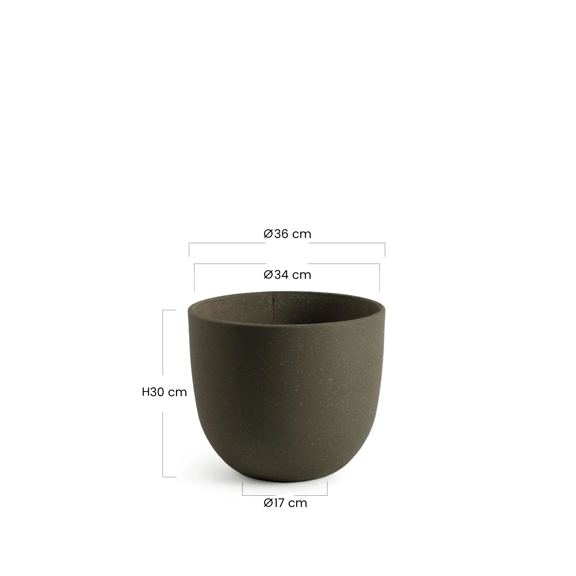 Cache-Pot Terra arrondi 30 cm - Image 36