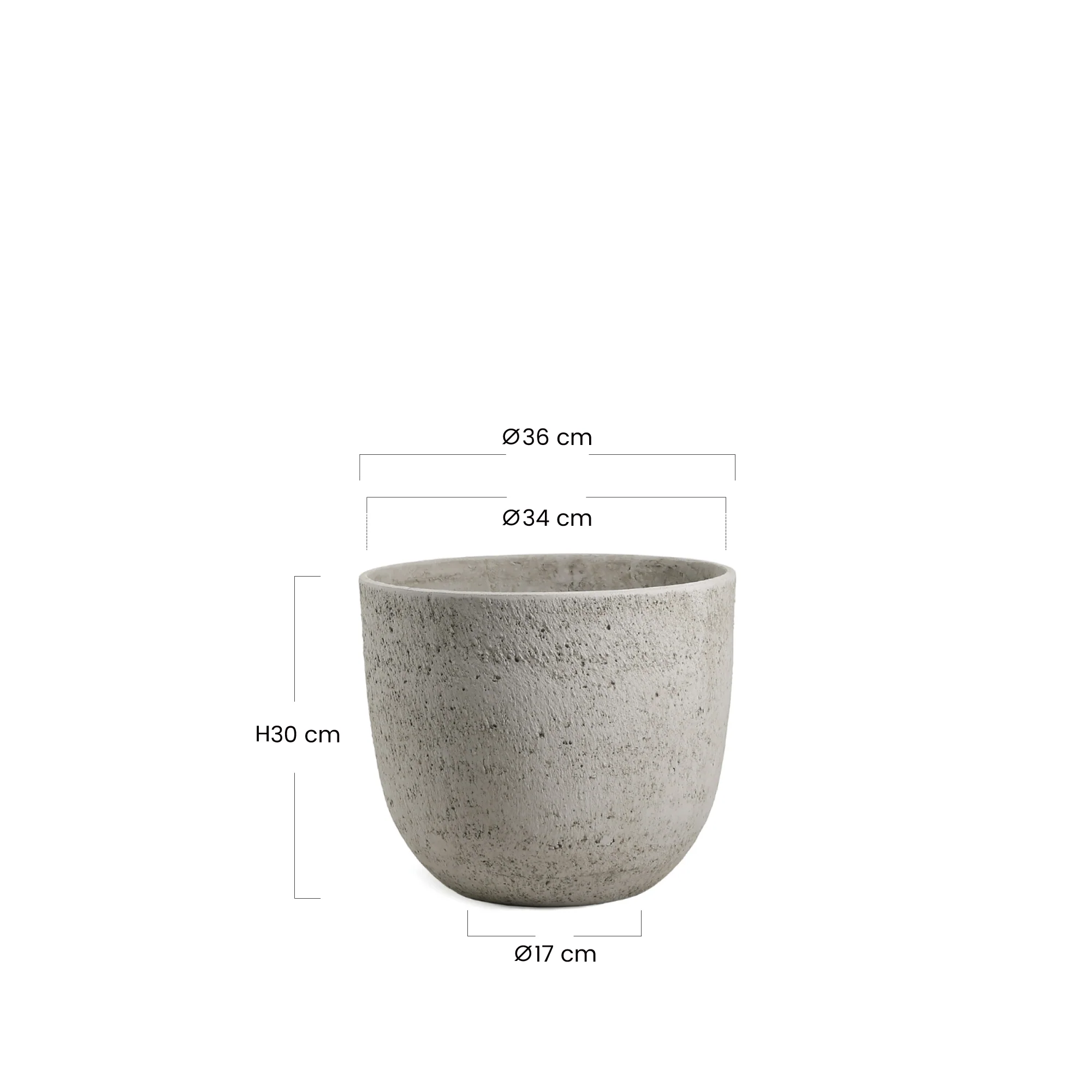 Cache-Pot Terra arrondi 30 cm - Image 5