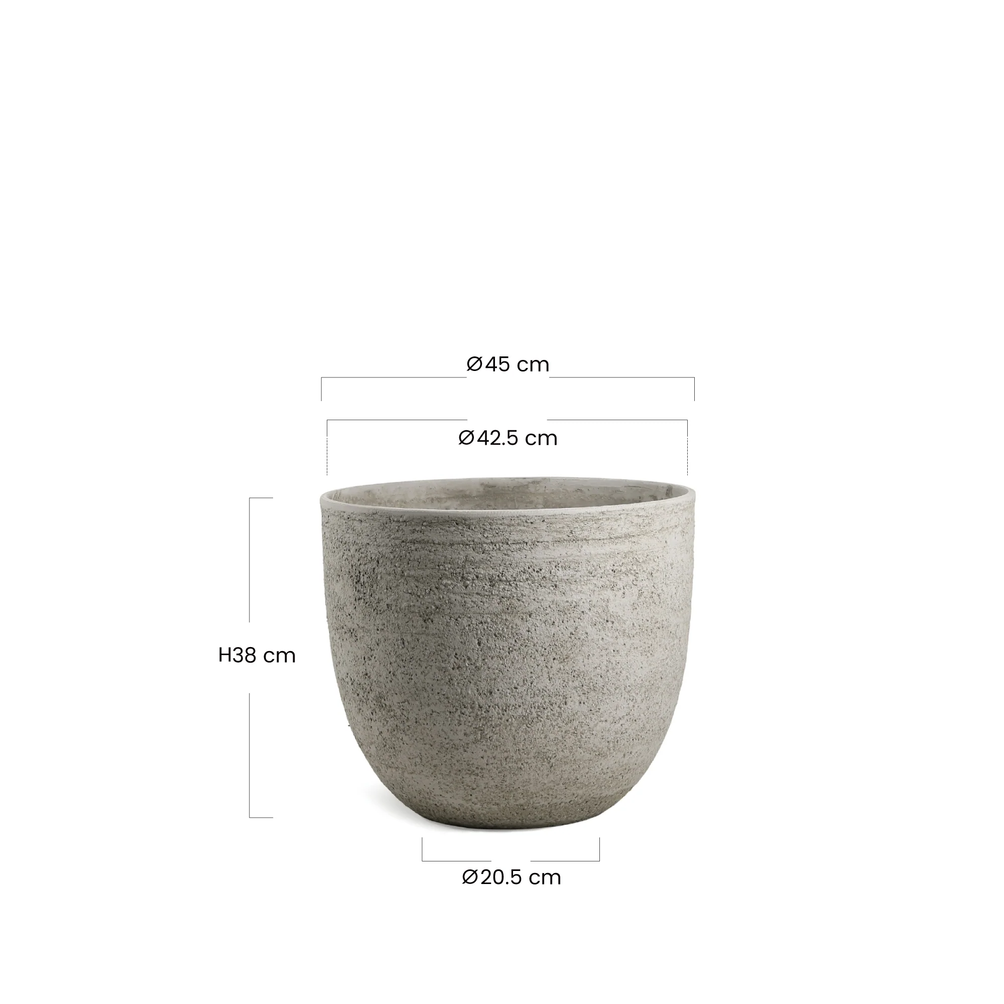 Cache-Pot Terra arrondi 38 cm - Image 5