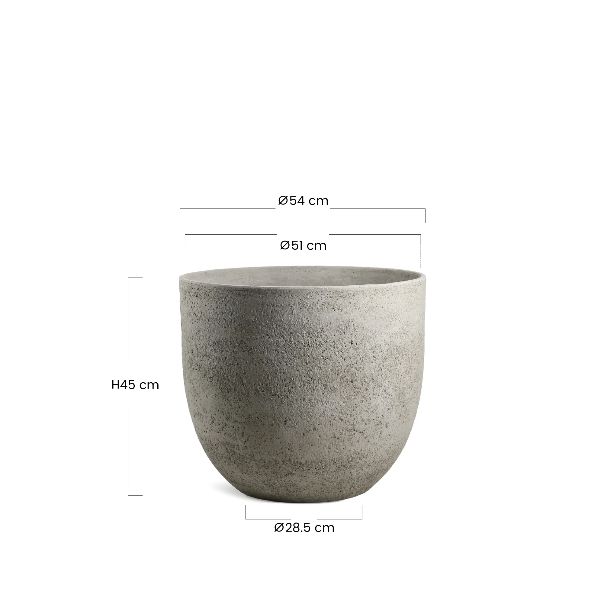 Cache-Pot Terra arrondi 45 cm - Image 5