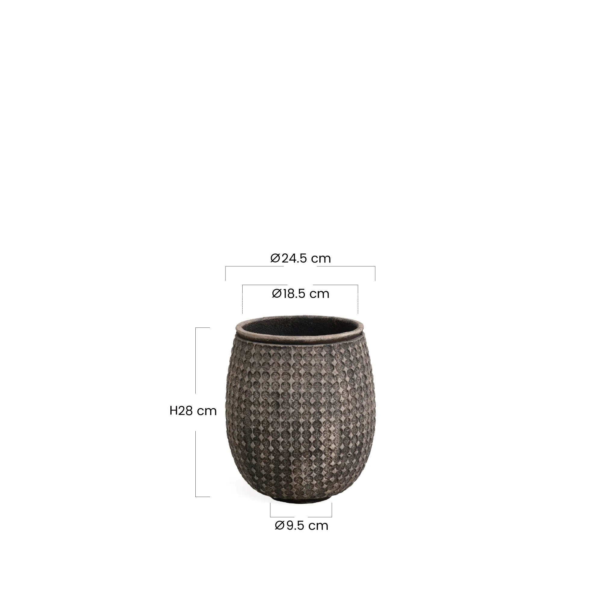 Cache-Pot Zen motif losanges 28 cm - Image 10