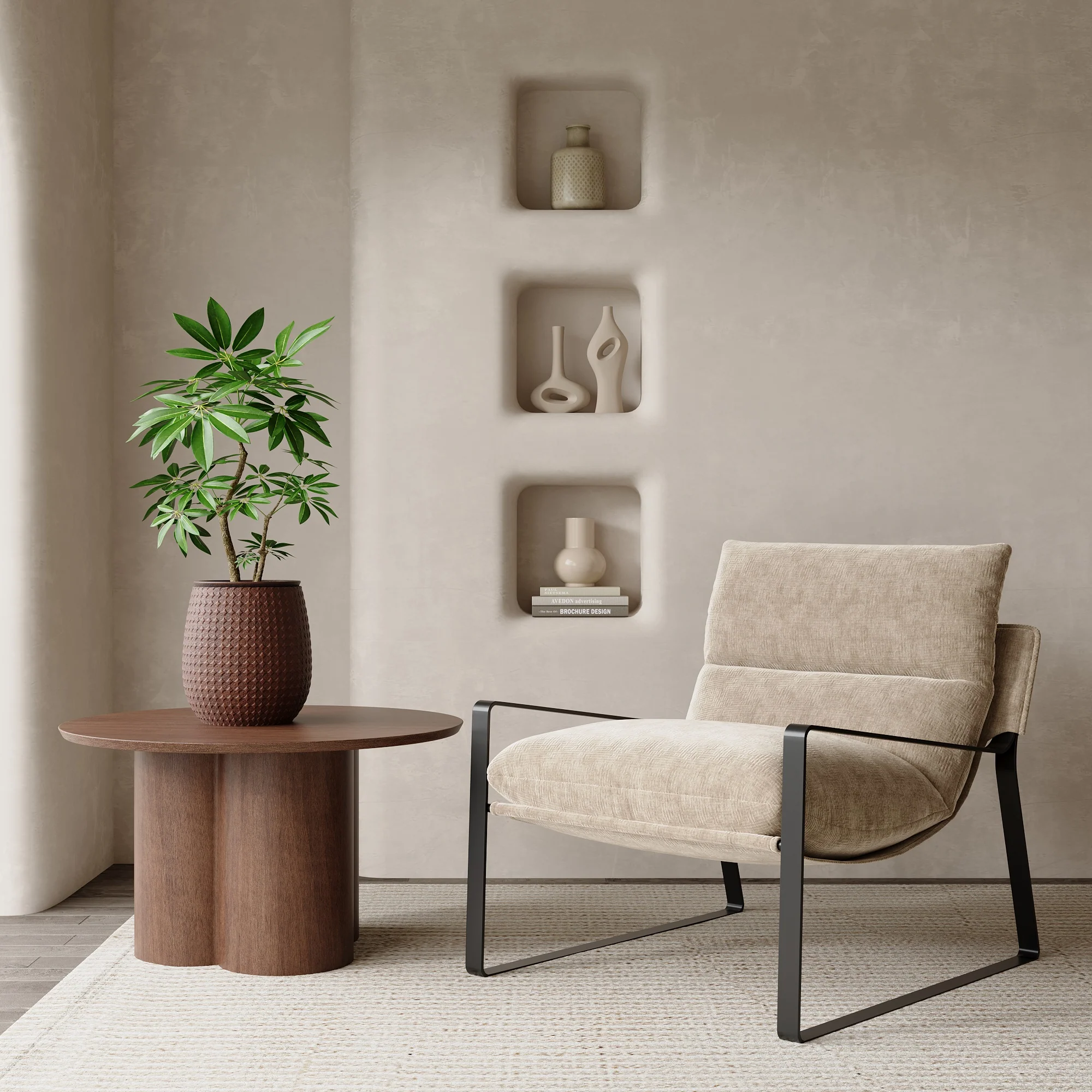 Cache-Pot Zen motif losanges 28 cm - Image 3