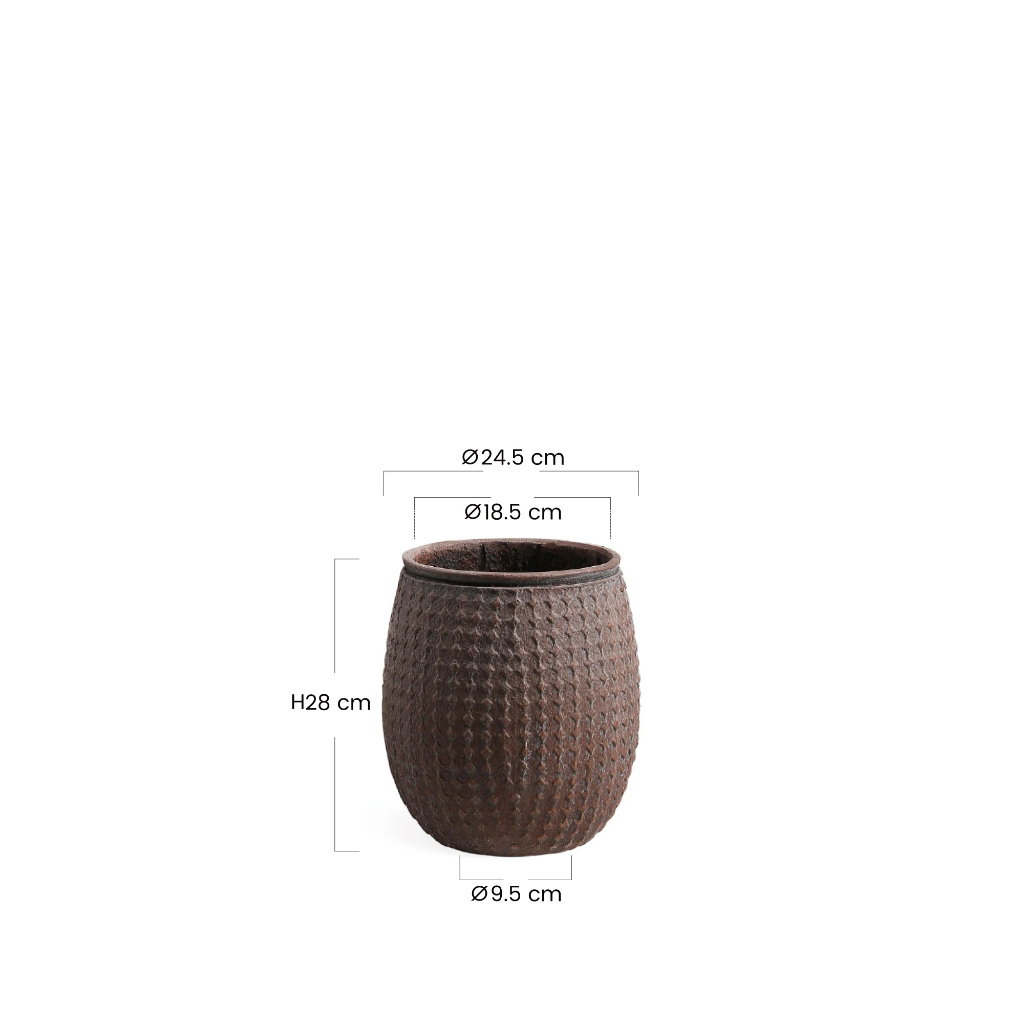 Cache-Pot Zen motif losanges 28 cm - Image 5