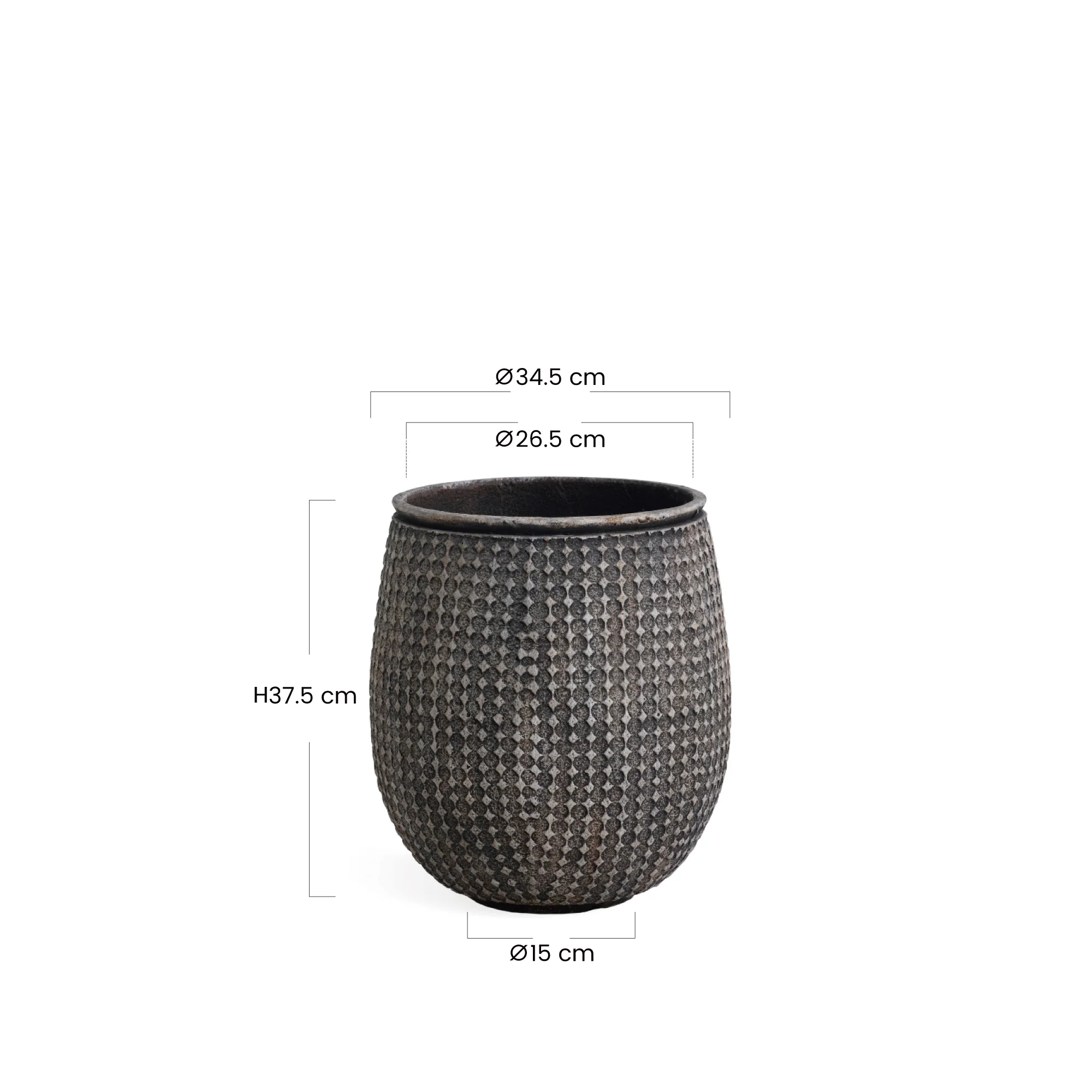Cache-Pot Zen motif losanges 38 cm - Image 10