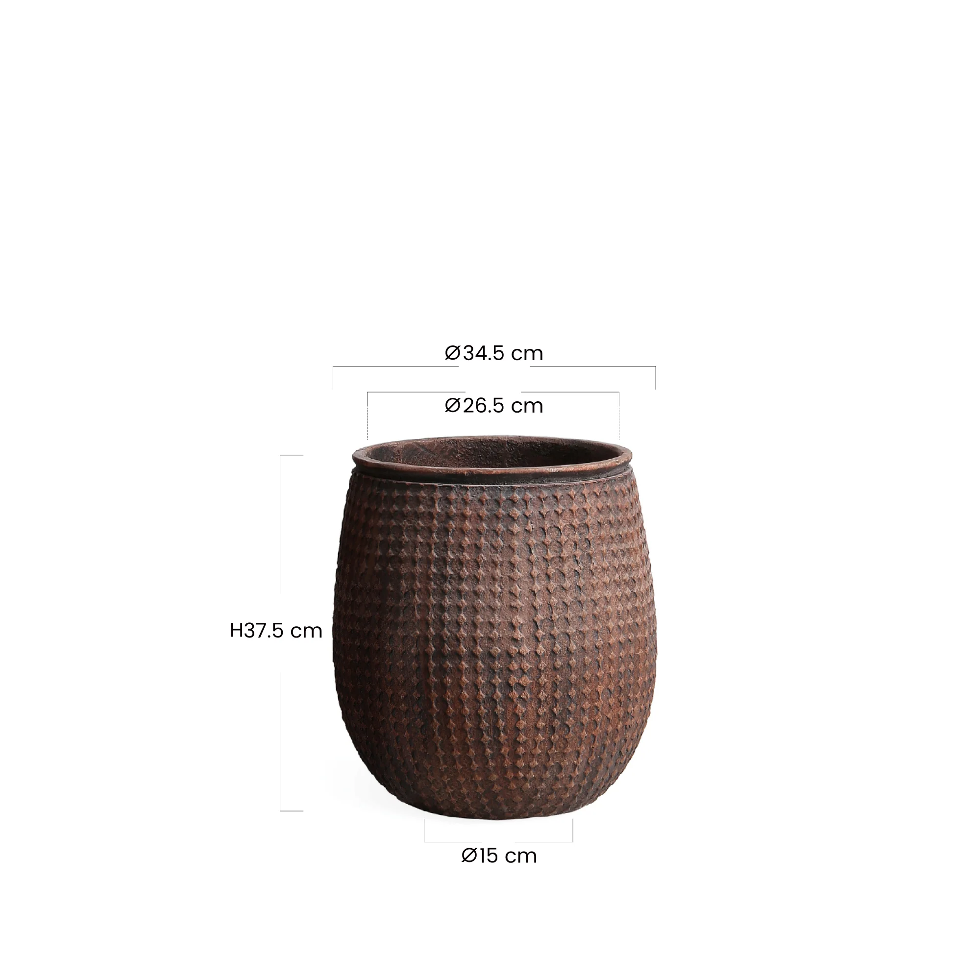 Cache-Pot Zen motif losanges 38 cm - Image 5