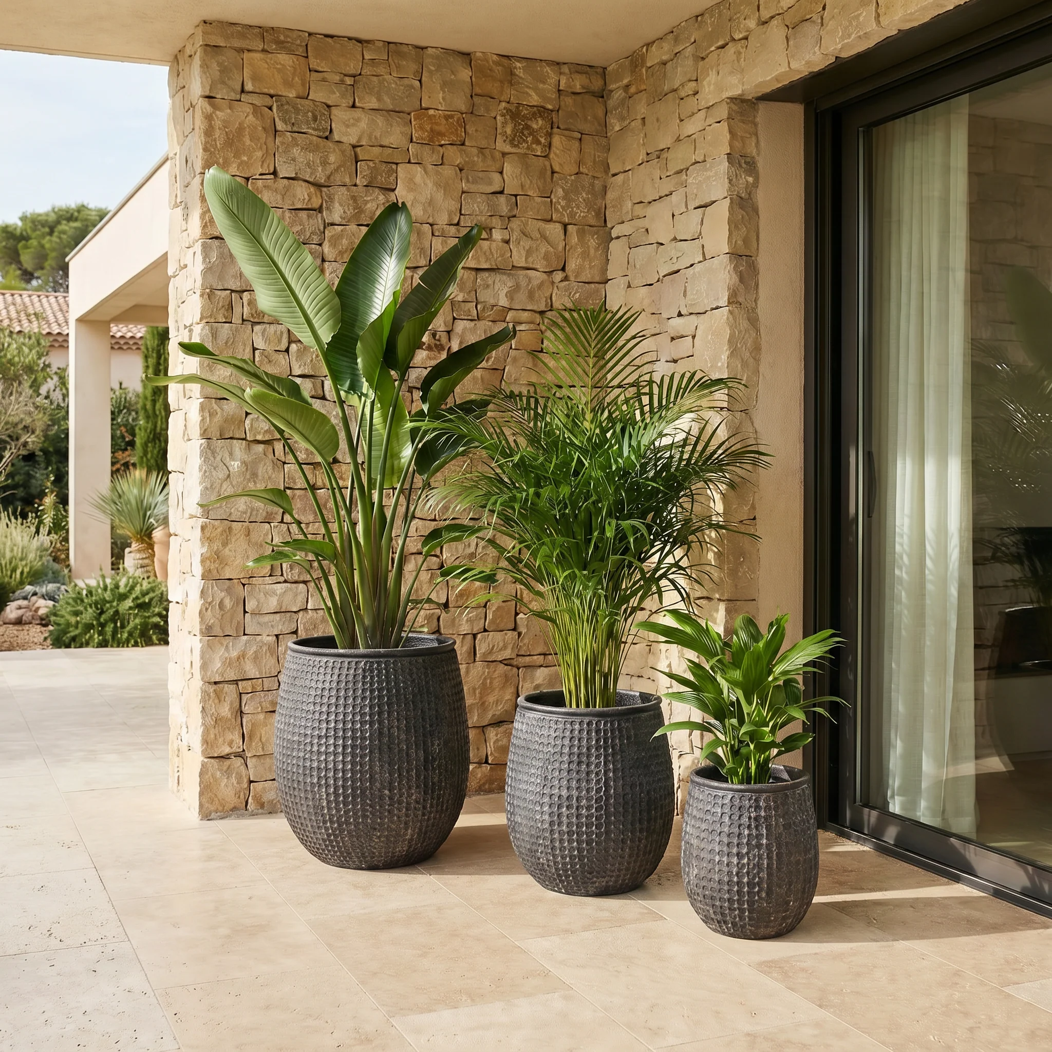 Cache-Pot Zen motif losanges 38 cm - Image 7