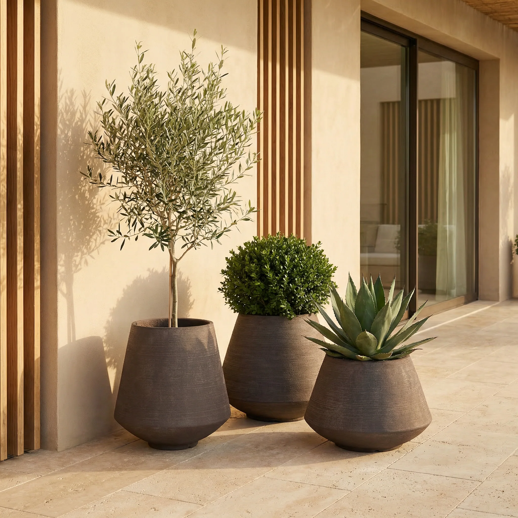 Cache-Pot Zen conique 43 cm - Image 2