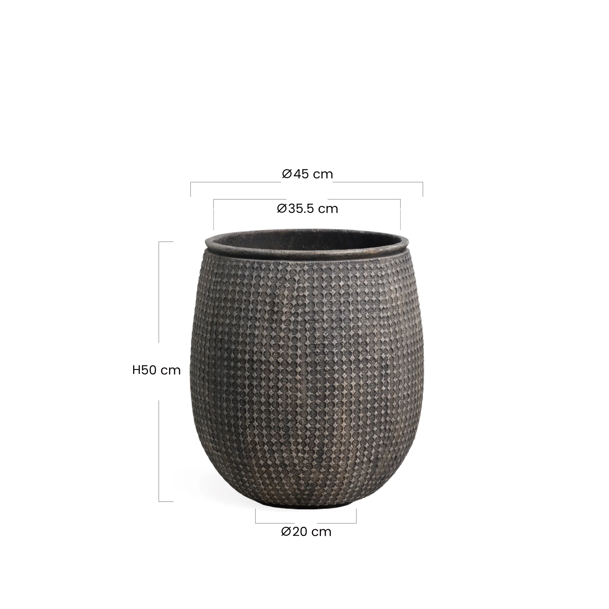 Cache-Pot Zen motif losanges 50 cm - Image 10