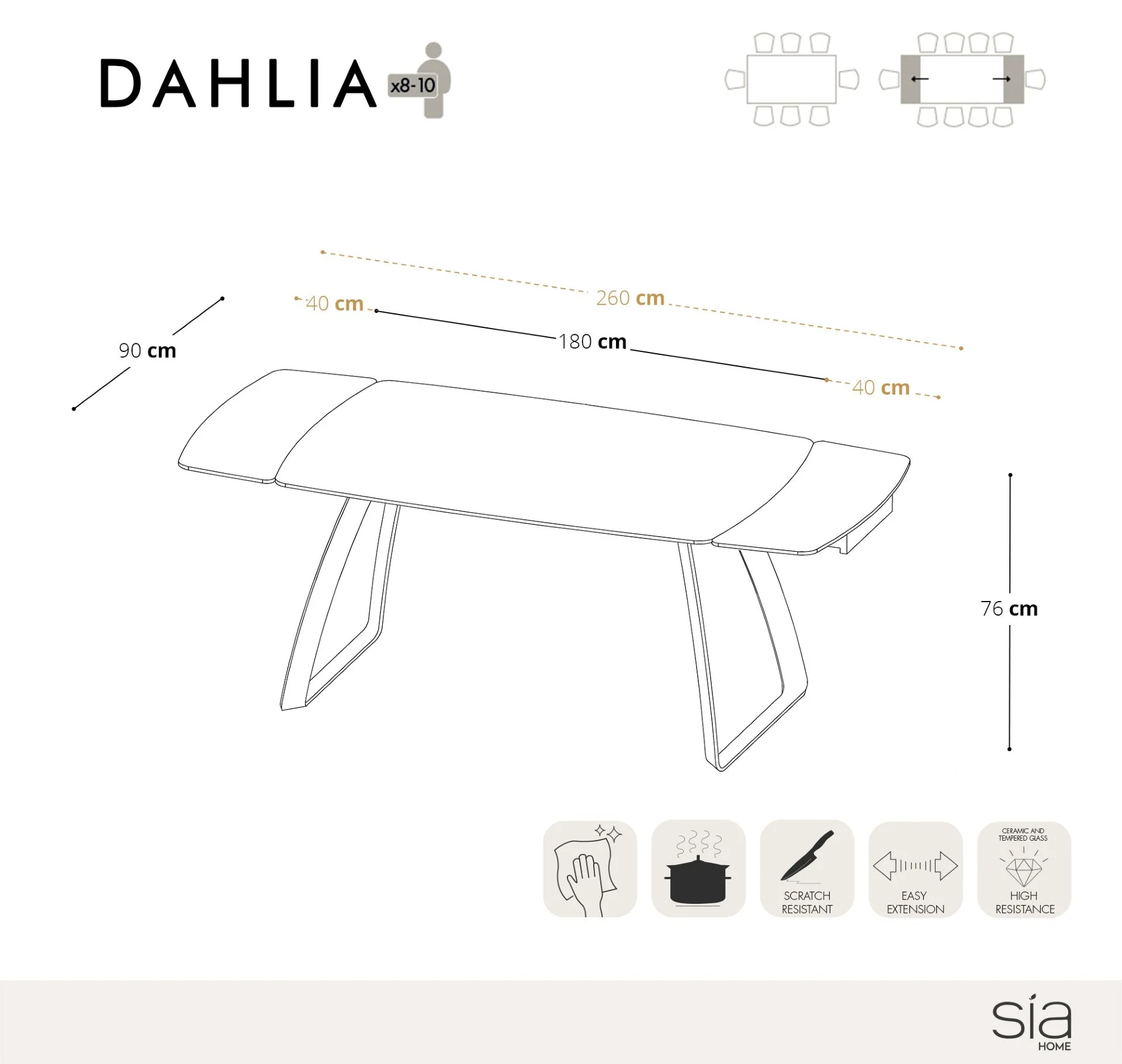 Table à manger extensible Dahlia - Image 7