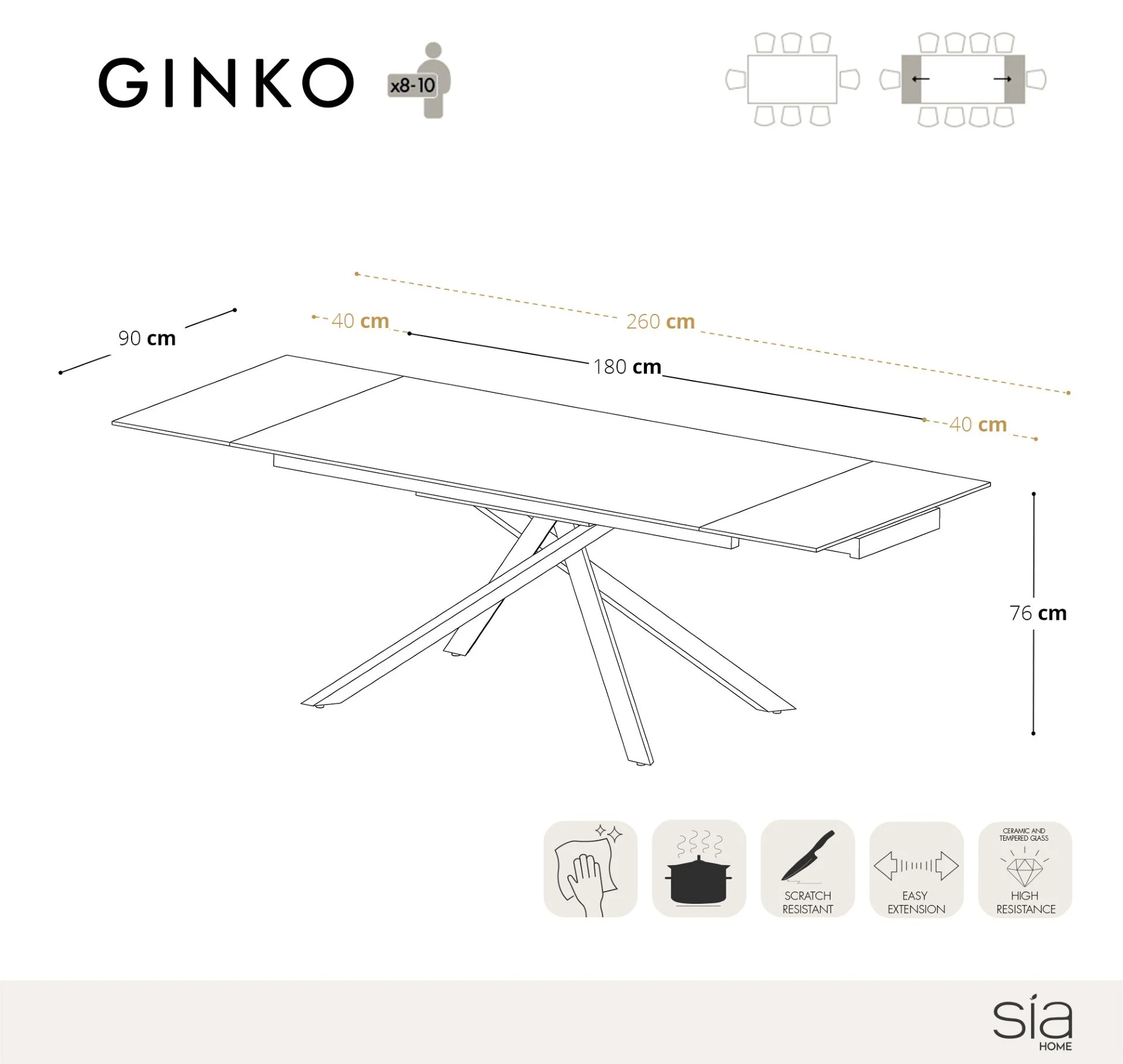 Table à manger extensible Ginko - Image 6