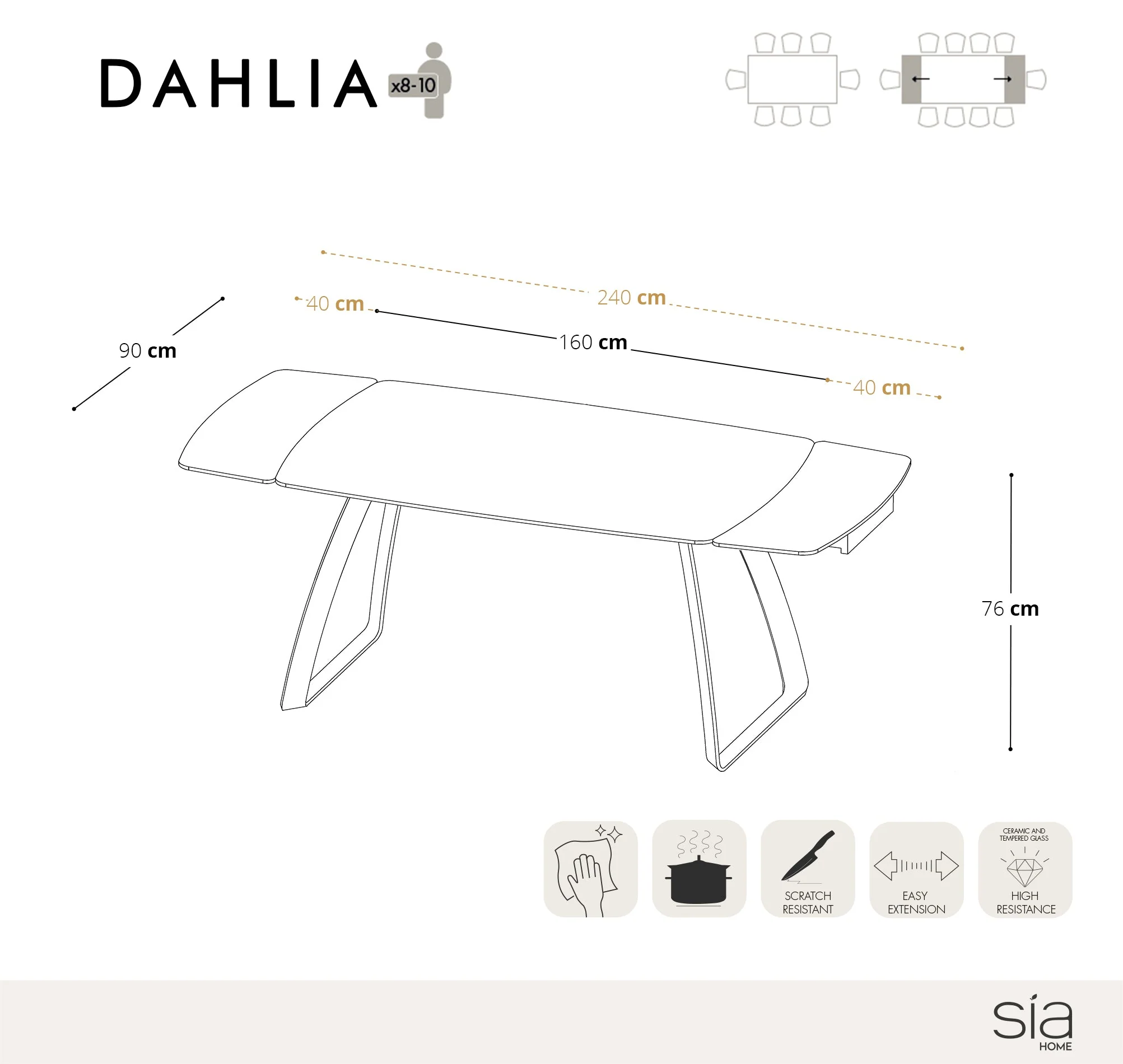 Table À Manger Extensible Dahlia - Image 4