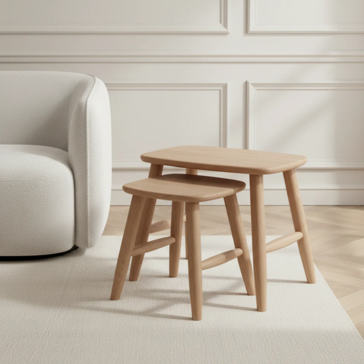 Tabouret en chêne Saba - Image 2