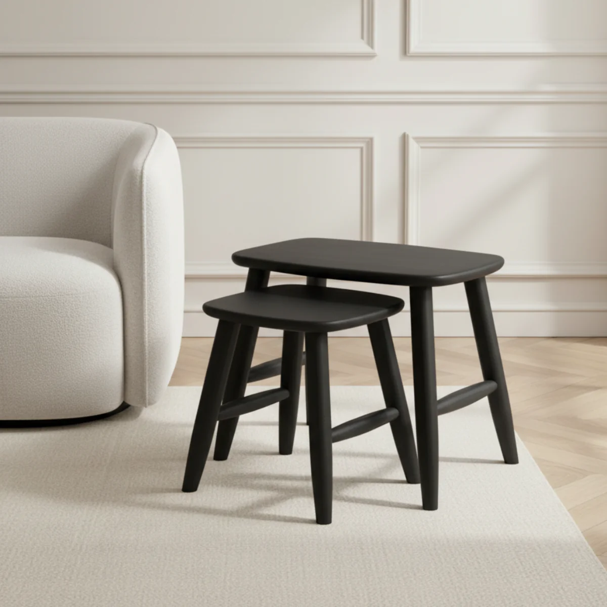 Tabouret en chêne Saba - Image 6