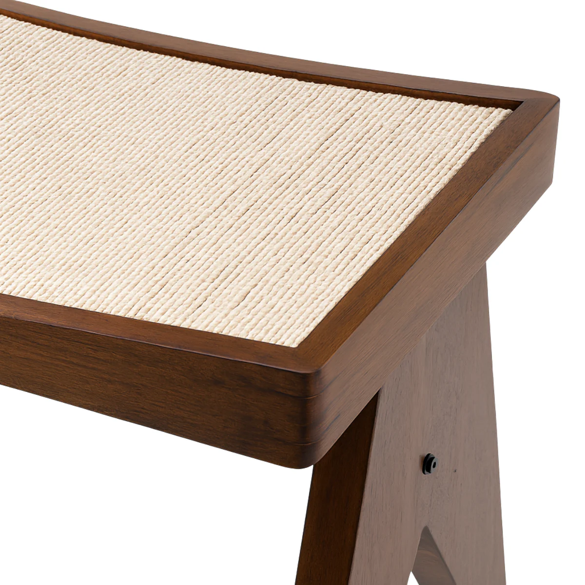 Tabouret en chêne et rotin Tao - Image 4