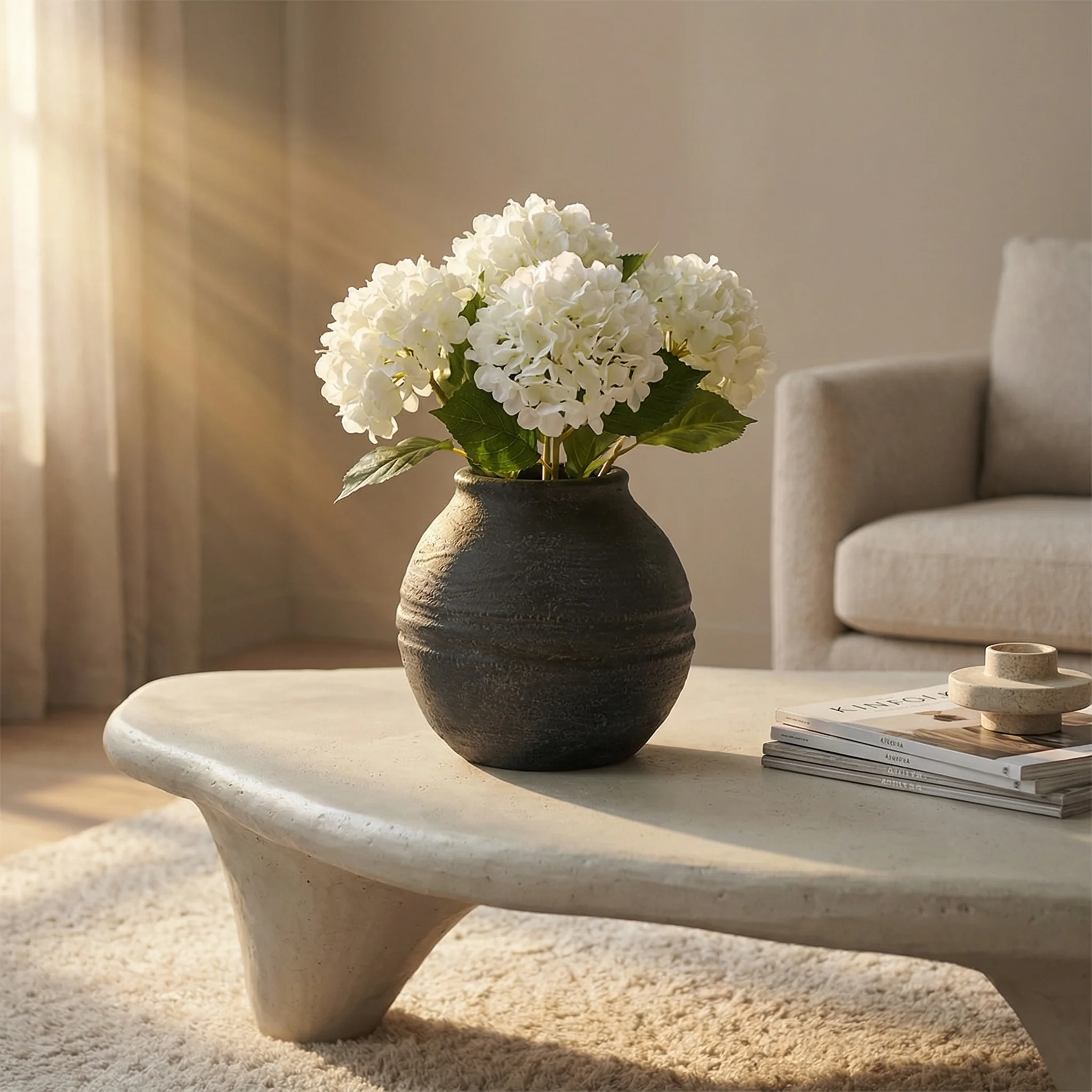 Vase en résine Elvea 21 cm - Image 2