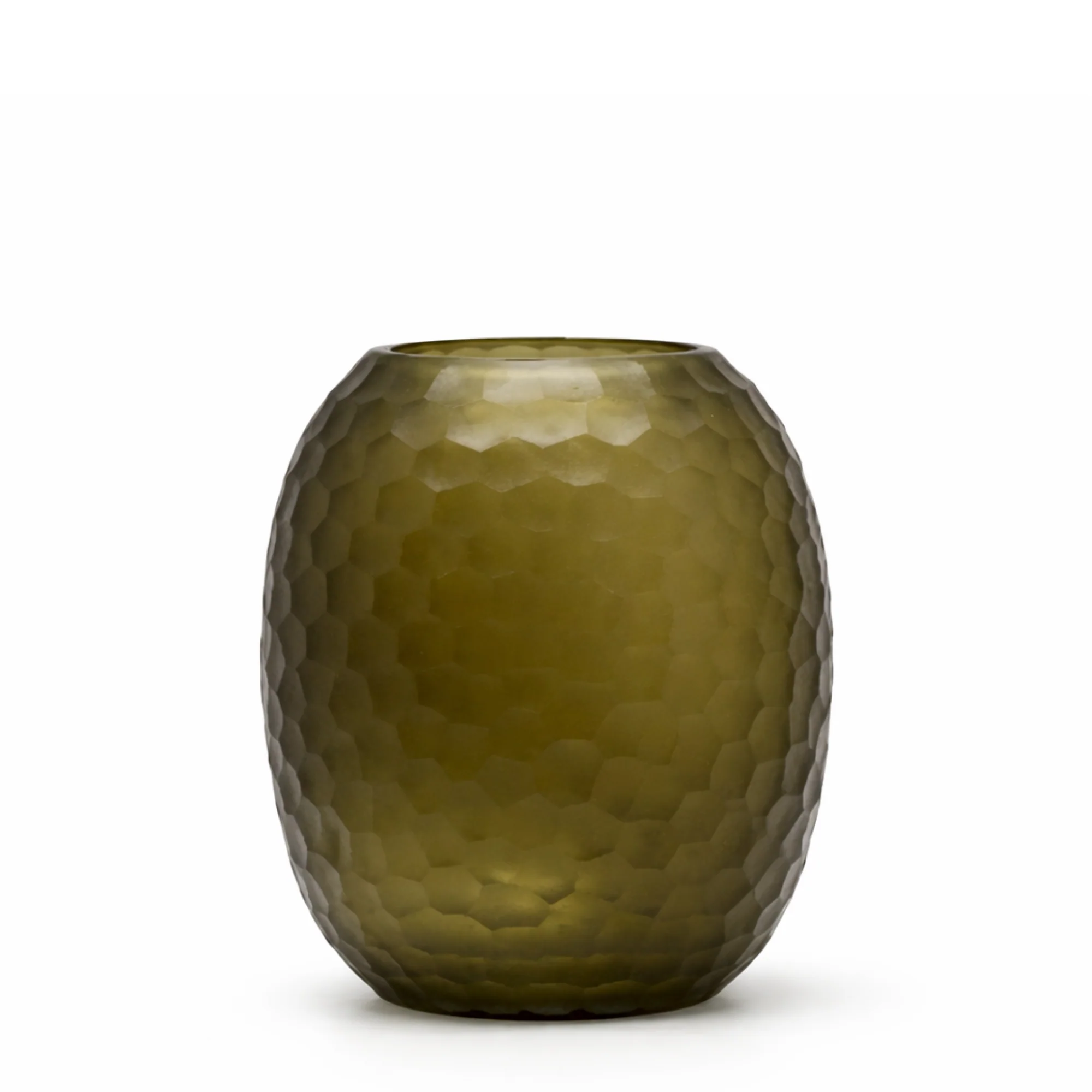 Vase en verre soufflé facetté Gemma 25 cm